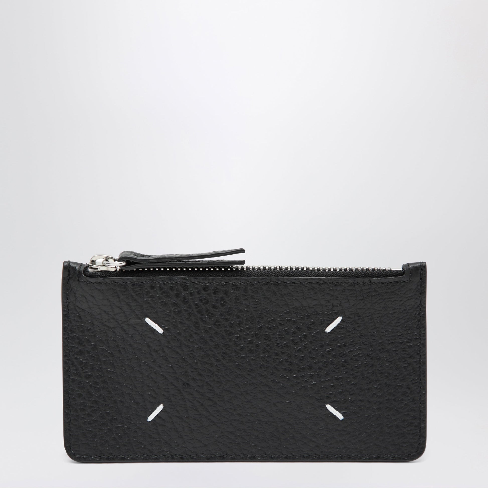 Maison Margiela Black Four Stitches Zip Cardholder Men MAISON MARGIELA