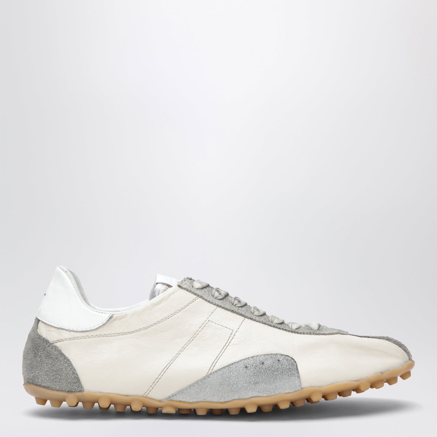 Maison Margiela Sprinters Sneakers In Cream Leather And Vintage Suede Men MAISON MARGIELA