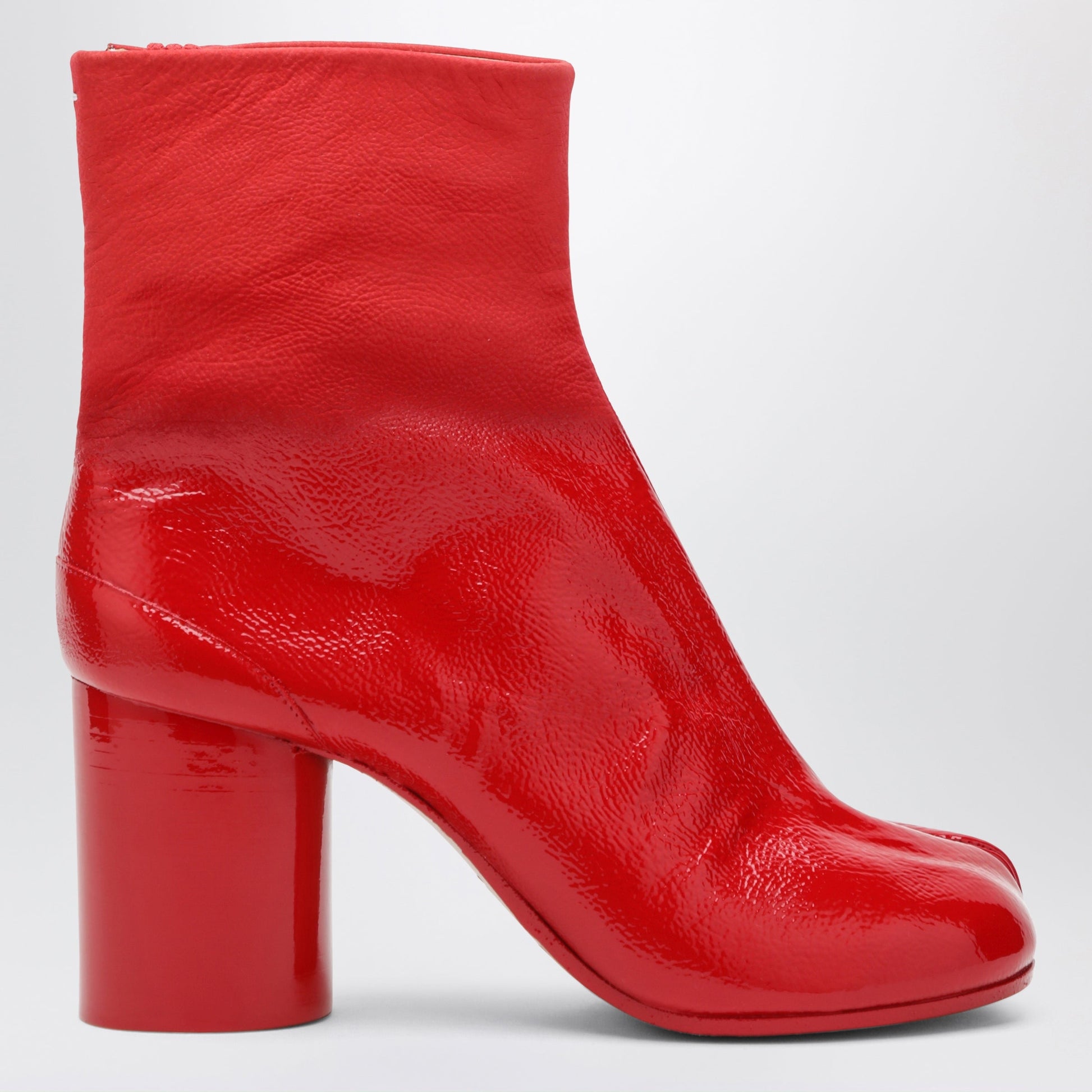 Maison Margiela Red Patent Leather Tabi Ankle Boots Women MAISON MARGIELA