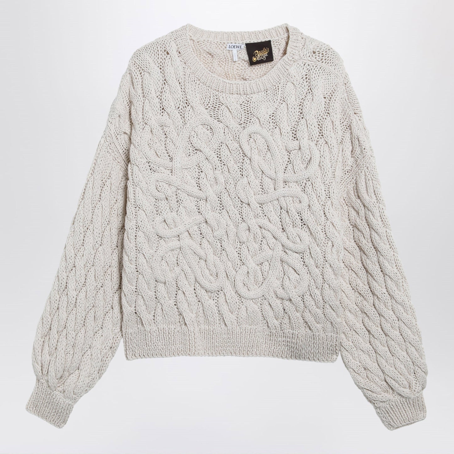 Loewe Ã‰Cru Anagram Sweater In Wool Blend Women LOEWE