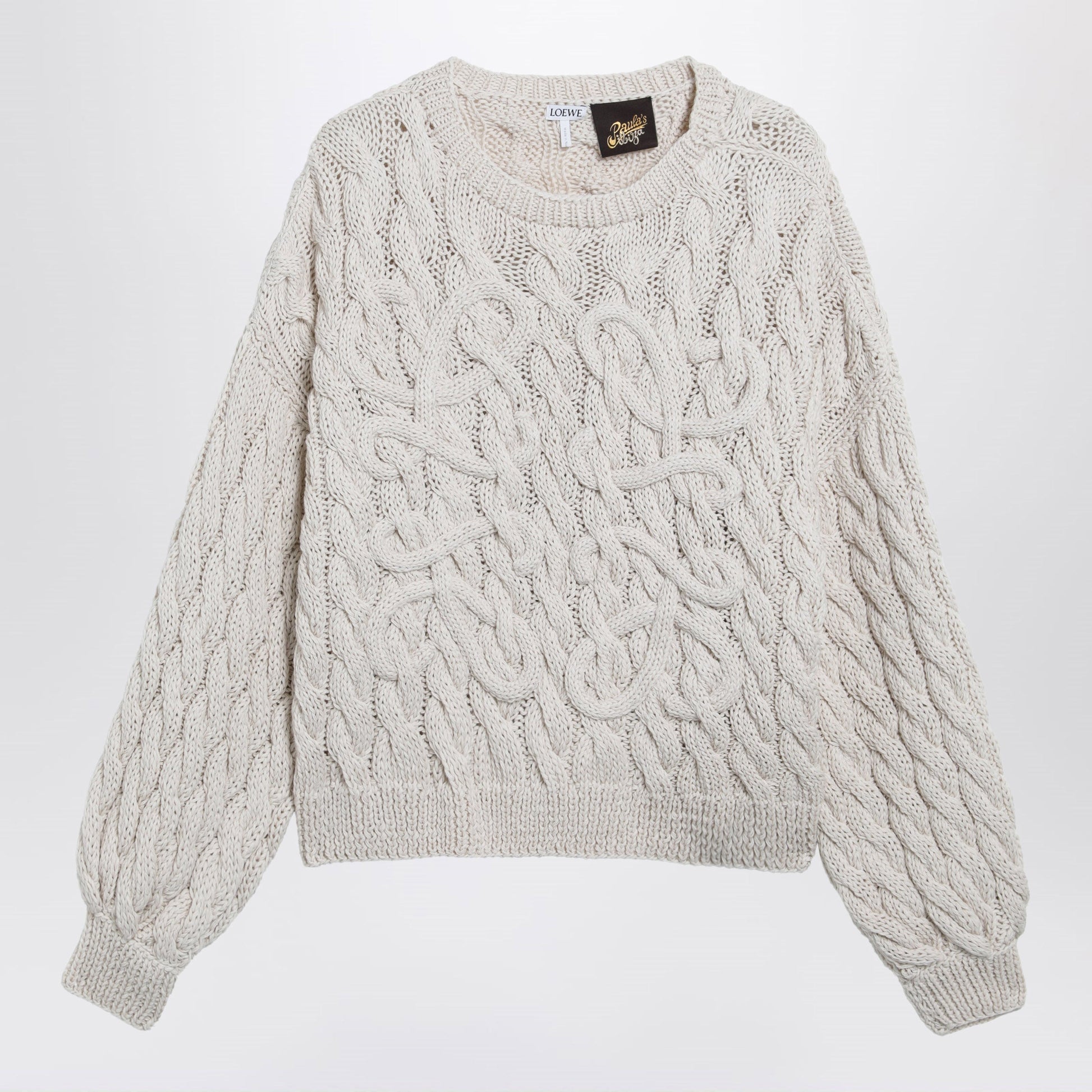 Loewe Ã‰Cru Anagram Sweater In Wool Blend Women LOEWE