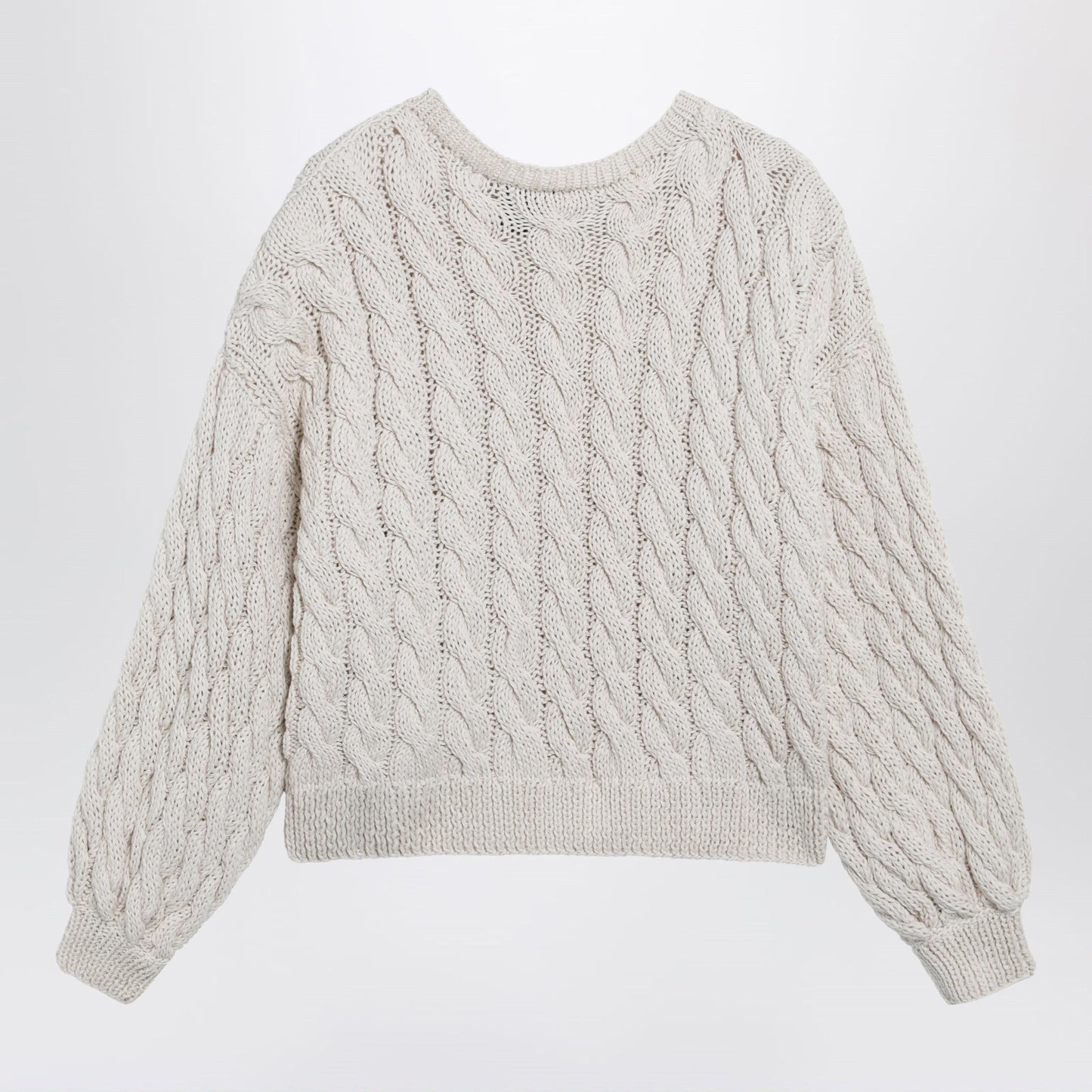 Loewe Ã‰Cru Anagram Sweater In Wool Blend Women LOEWE