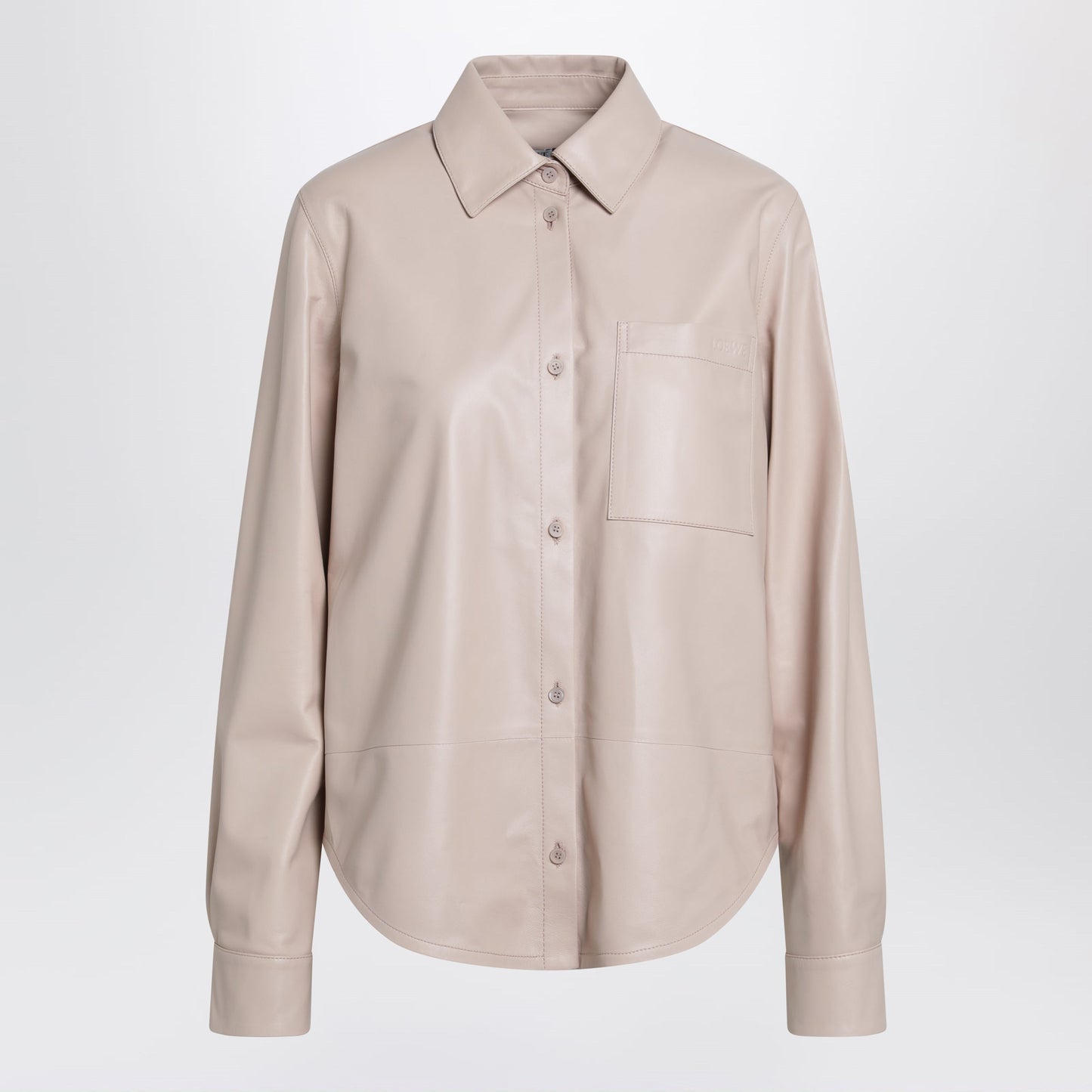 Loewe Light Pink Lamb Nappa Shirt Women LOEWE