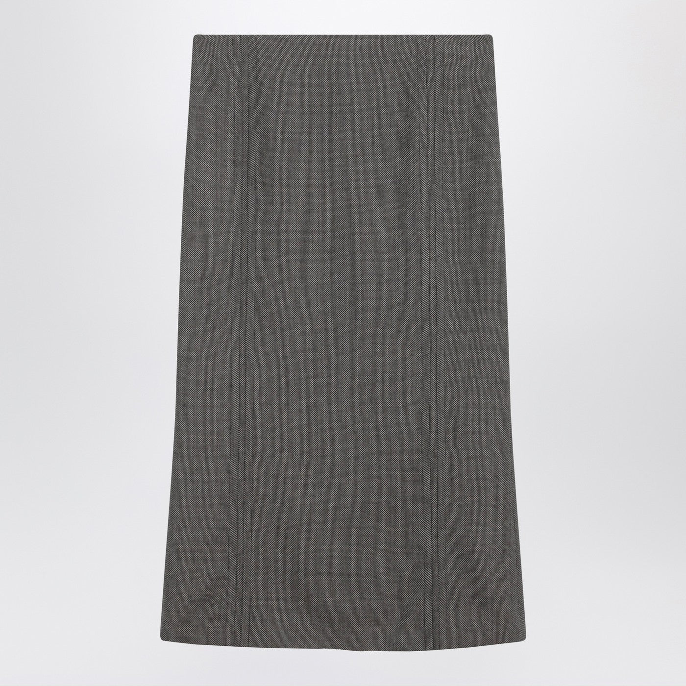 Mm6 Maison Margiela Brown And Beige Patterned Wool Midi Skirt Women MM6 MAISON MARGIELA