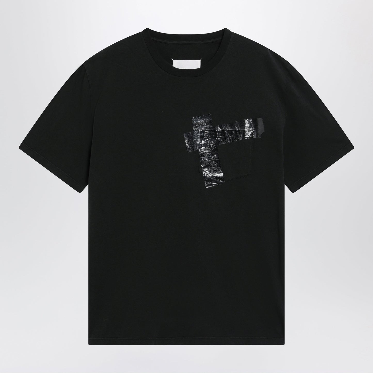 Maison Margiela Taped Cotton Jersey T-Shirt In Black Men MAISON MARGIELA