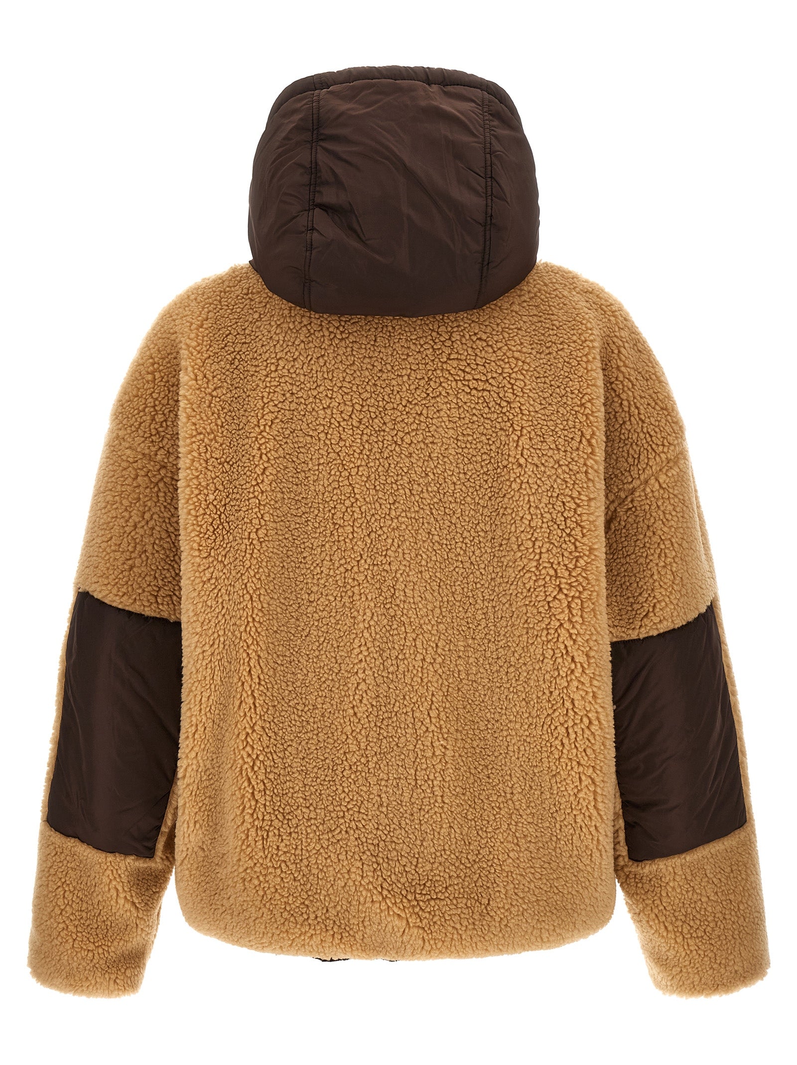 Dsquared2 Men Teddy Reversible Jacket With Logo Patch DSQUARED2
