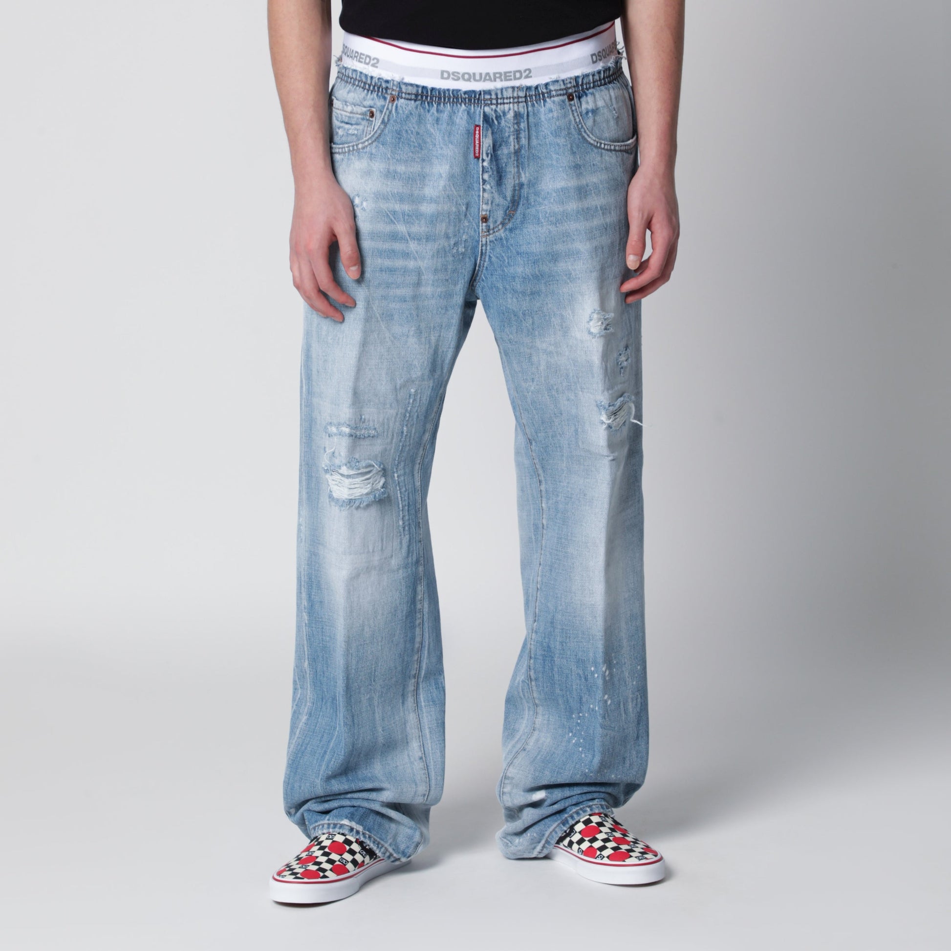 Dsquared2 Light-Wash Blue Denim Jogger Jeans Men DSQUARED2