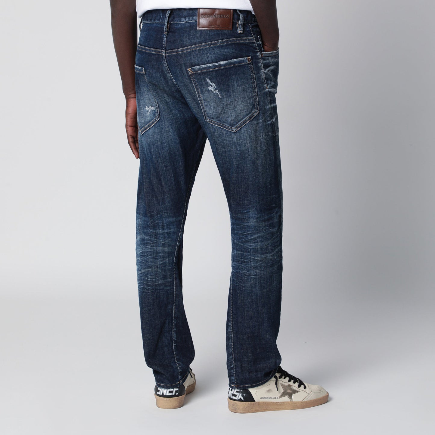 Dsquared2 Blue Washed-Effect Jeans Men DSQUARED2