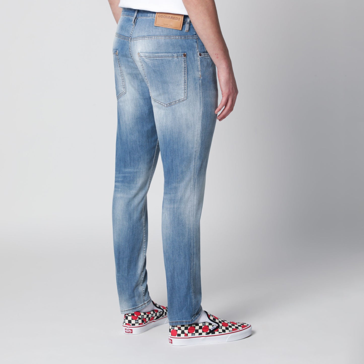 Dsquared2 Skater Light-Wash Stretch Denim Jeans In Blue Men DSQUARED2