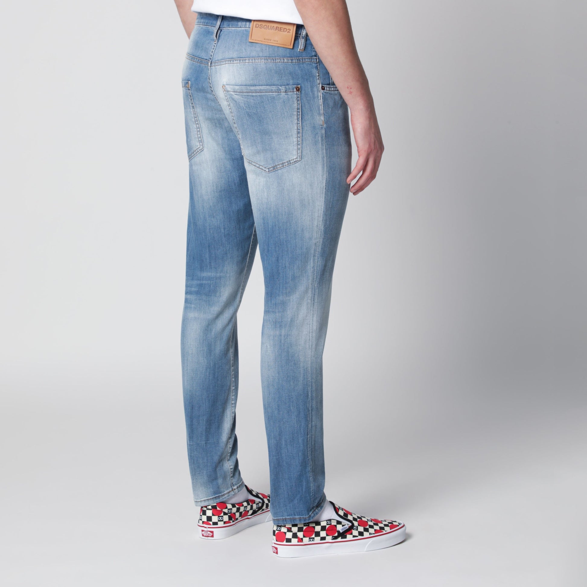 Dsquared2 Skater Light-Wash Stretch Denim Jeans In Blue Men DSQUARED2