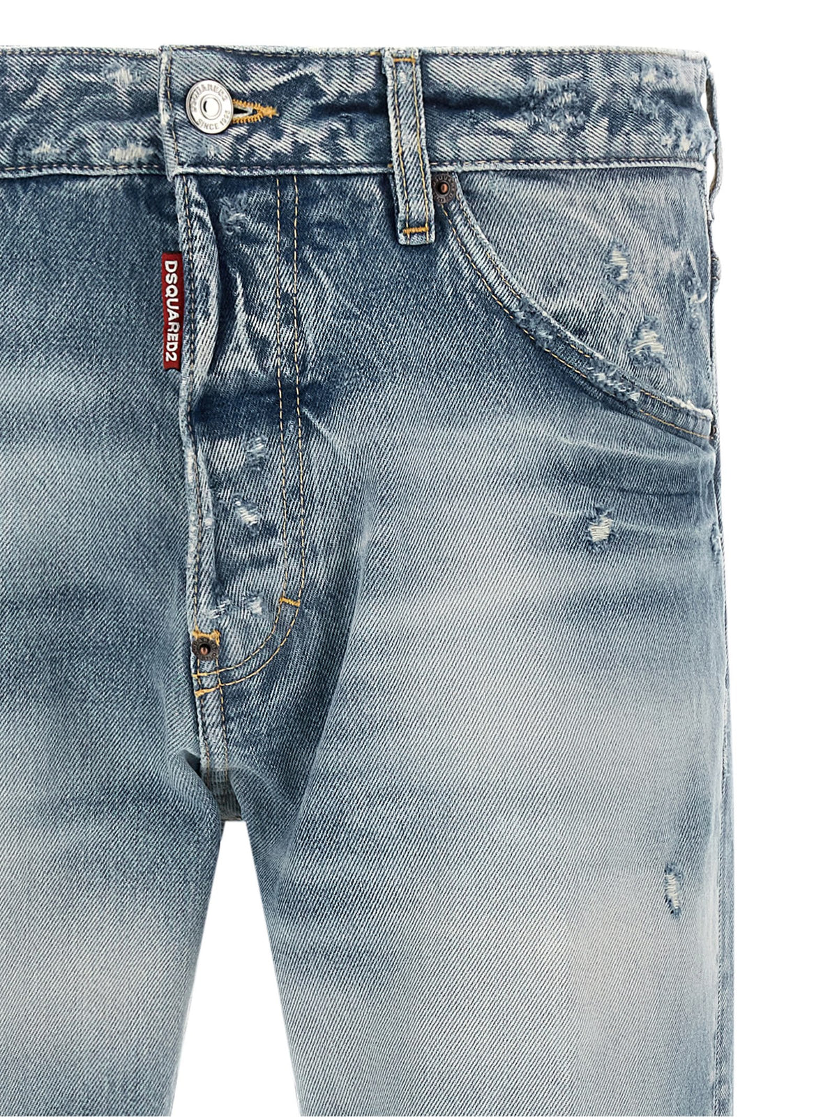 Dsquared2 Men Light Blue 'Teddy' Jeans DSQUARED2