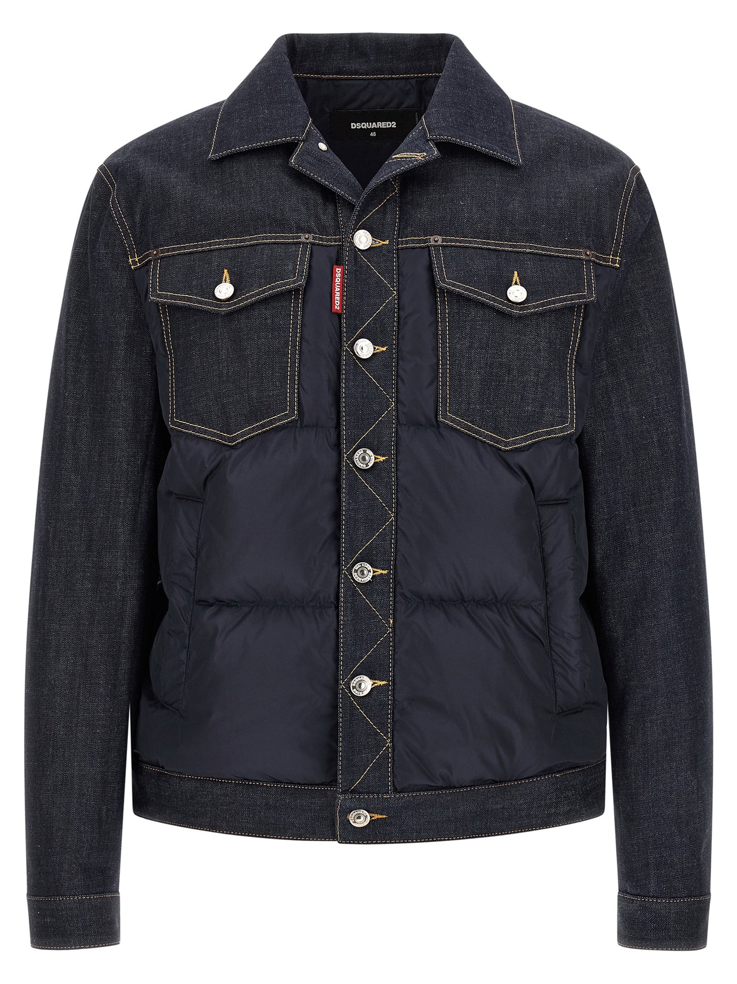 Dsquared2 Men Padded 'Hybrid' Trucker Jacket DSQUARED2