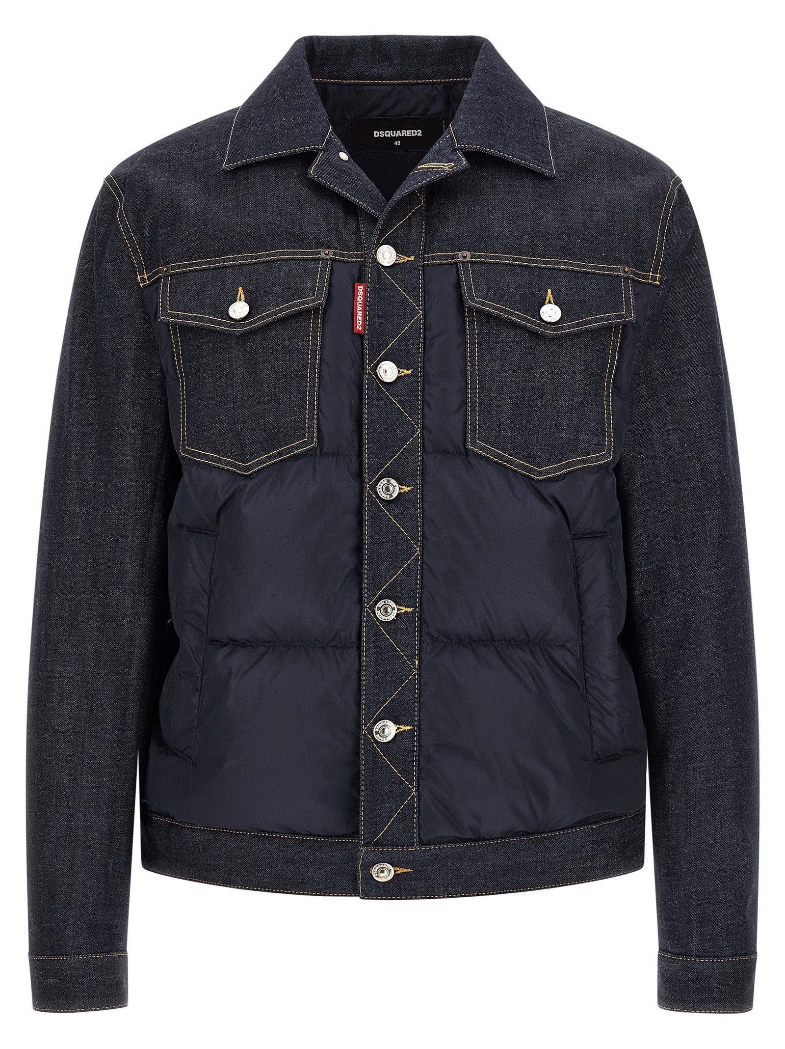 Dsquared2 Men Padded 'Hybrid' Trucker Jacket DSQUARED2