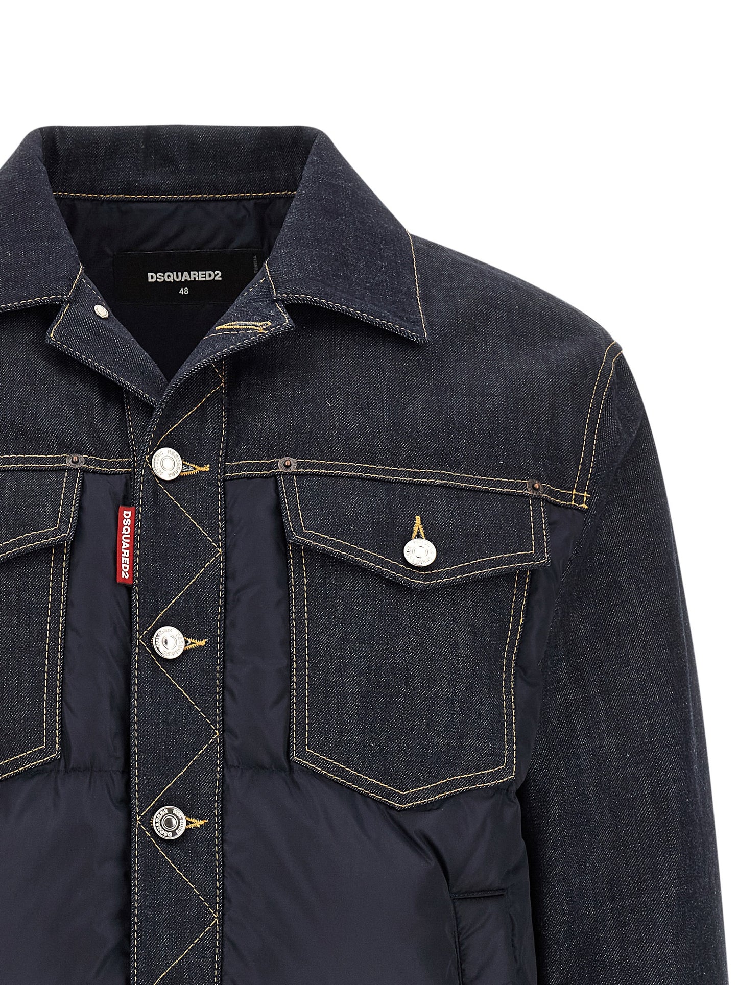 Dsquared2 Men Padded 'Hybrid' Trucker Jacket DSQUARED2