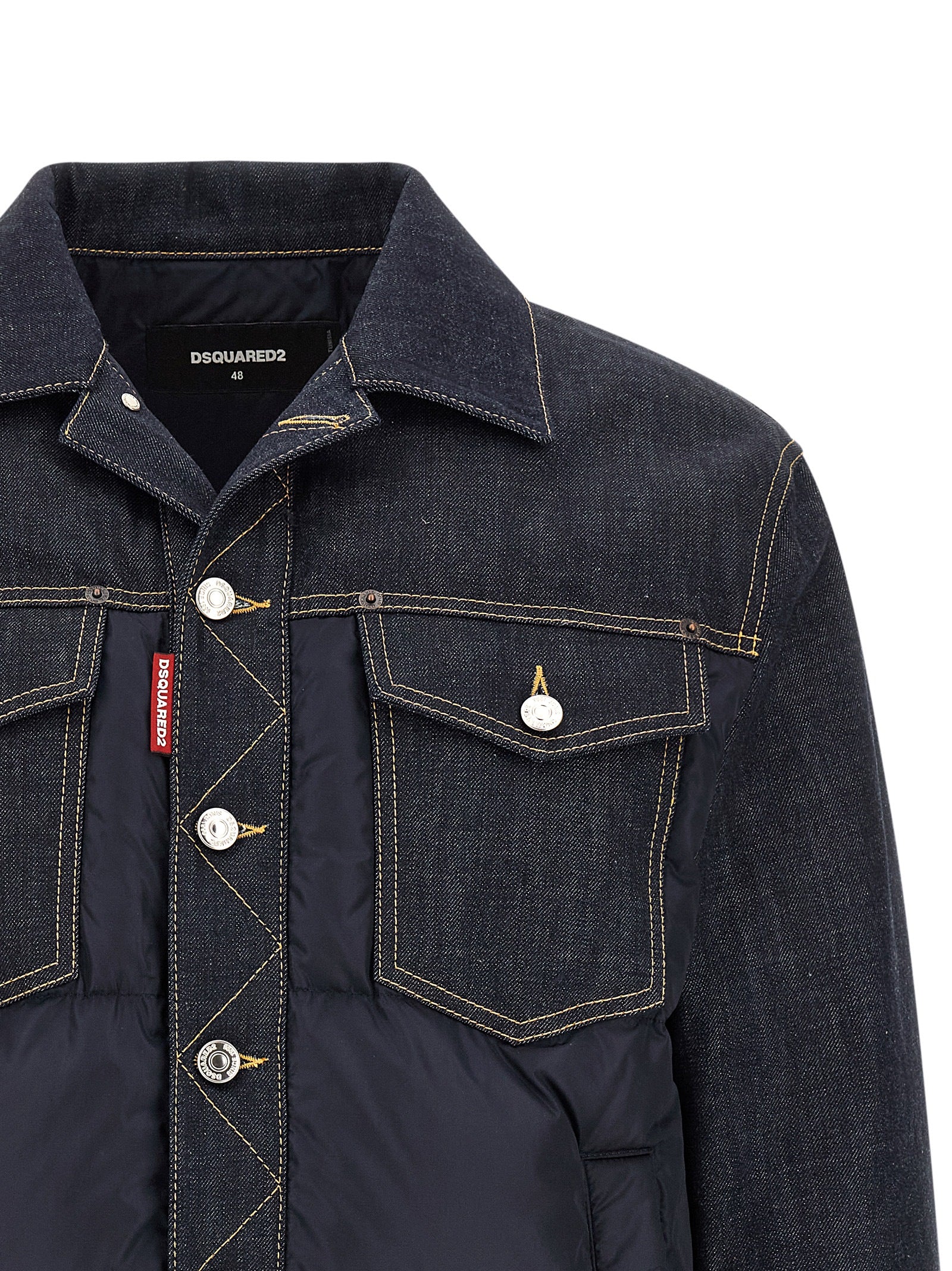 Dsquared2 Men Padded 'Hybrid' Trucker Jacket DSQUARED2
