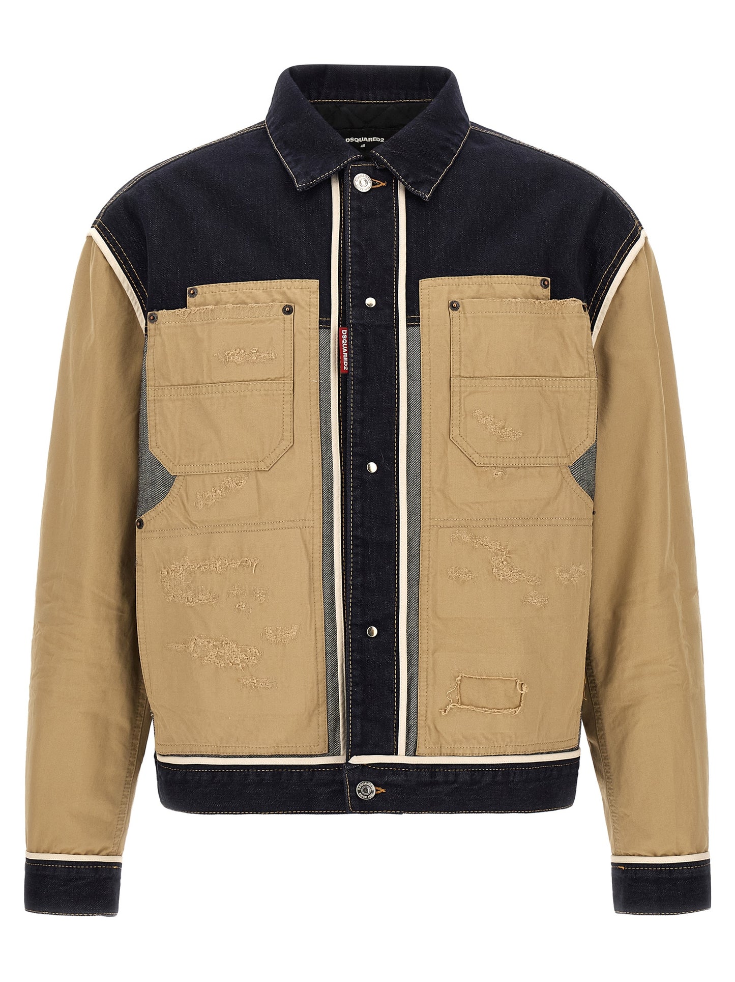 Dsquared2 Men Two-Material Denim Jacket DSQUARED2