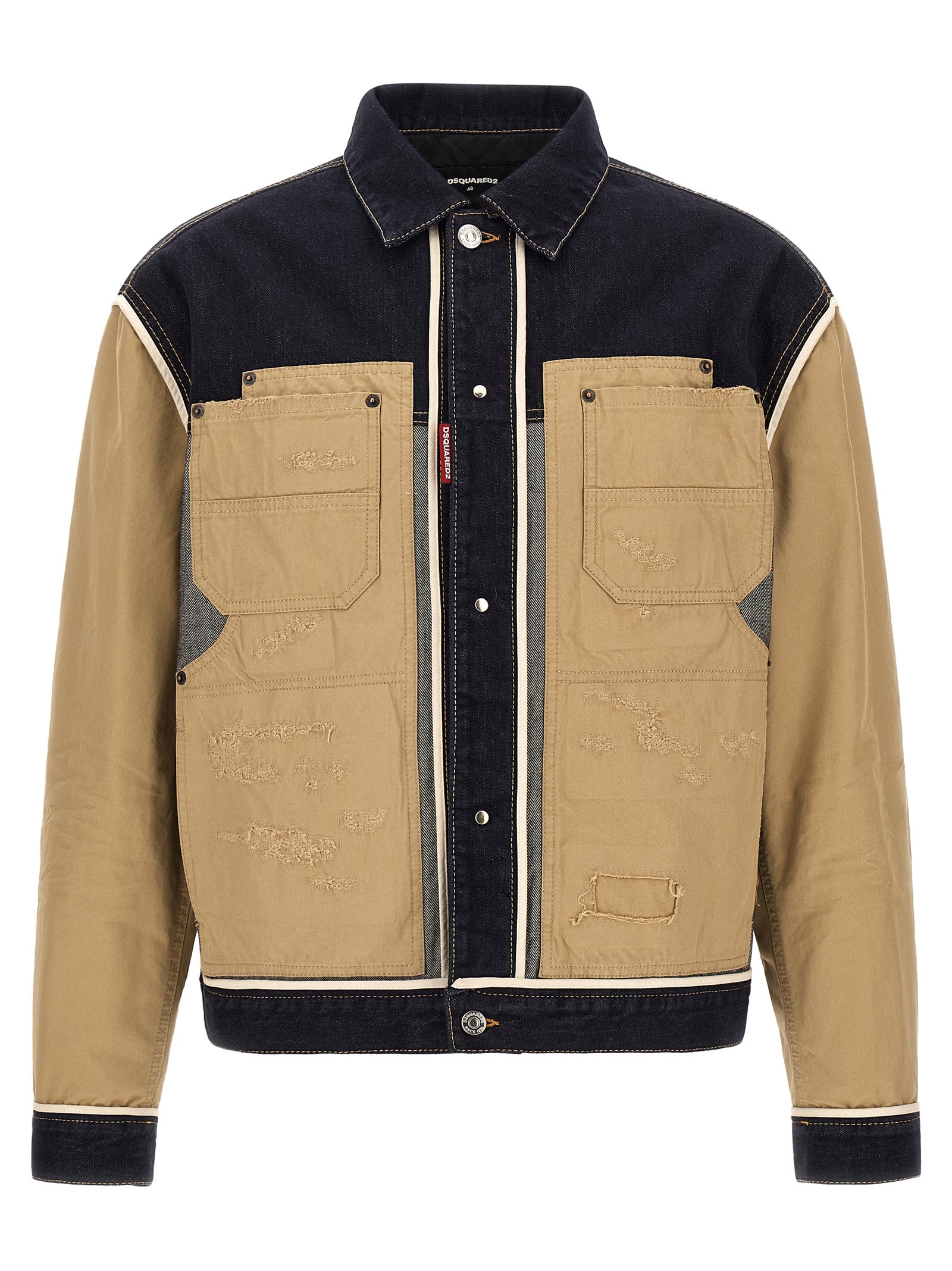 Dsquared2 Men Two-Material Denim Jacket DSQUARED2