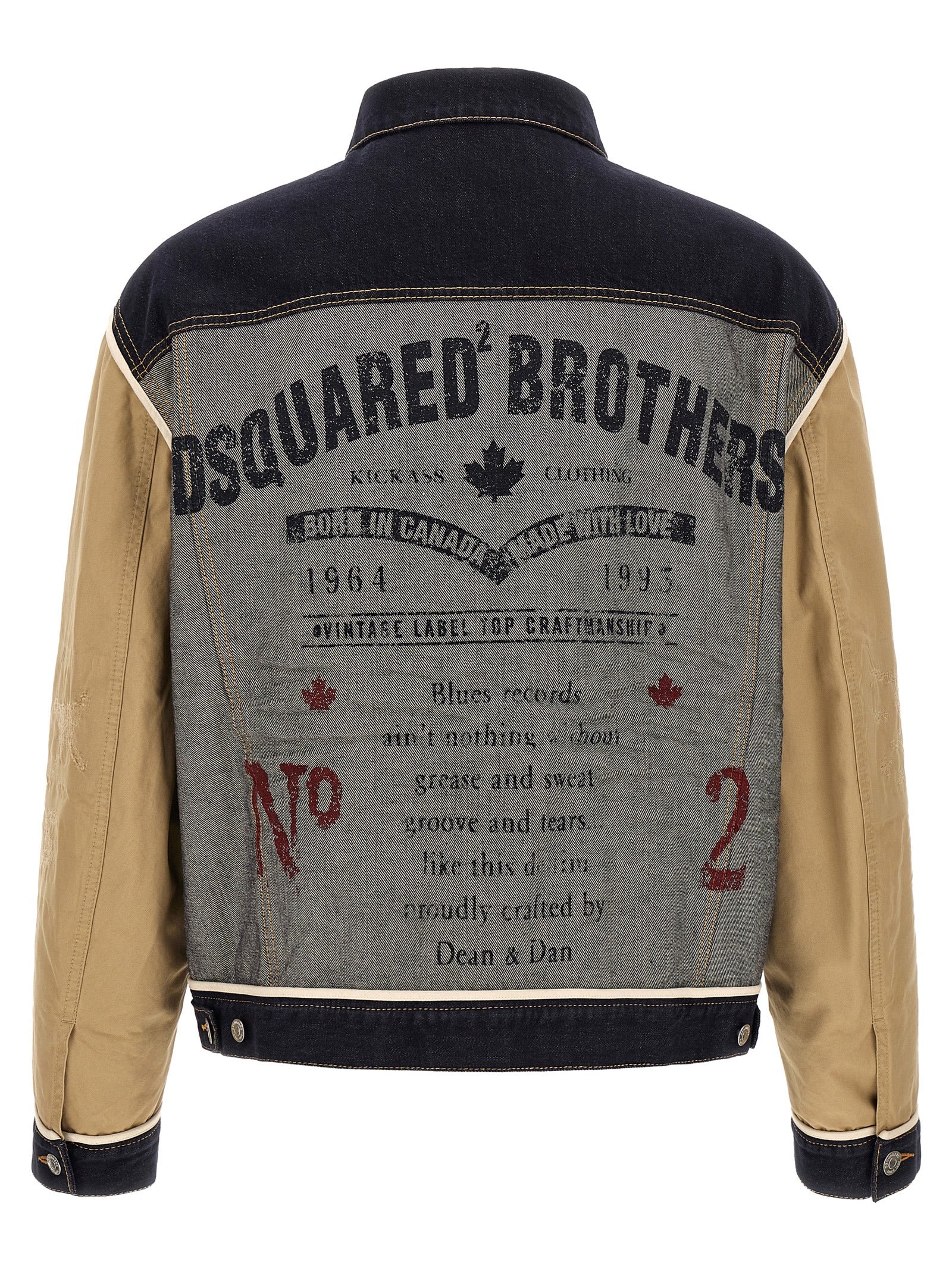 Dsquared2 Men Two-Material Denim Jacket DSQUARED2