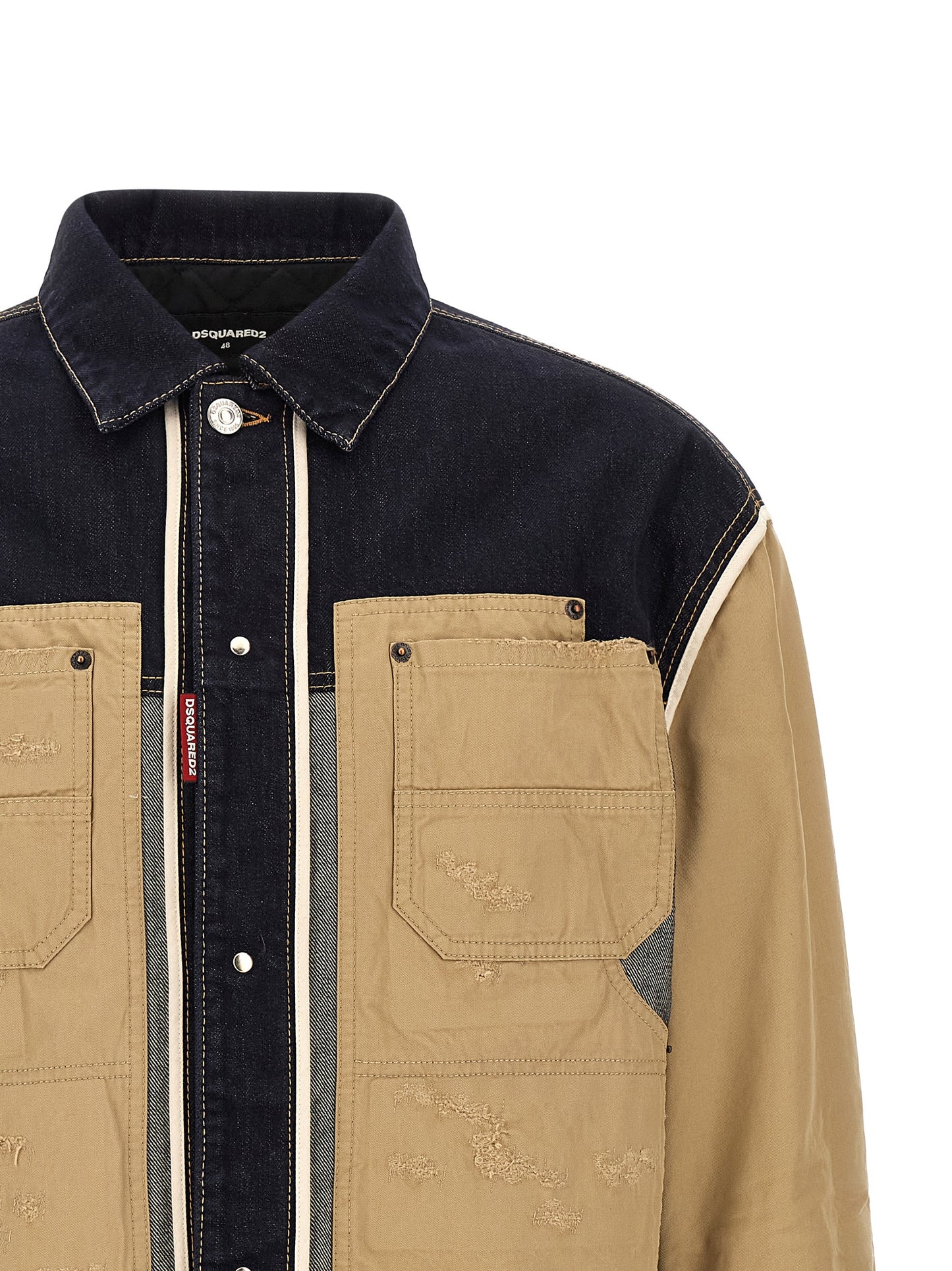 Dsquared2 Men Two-Material Denim Jacket DSQUARED2