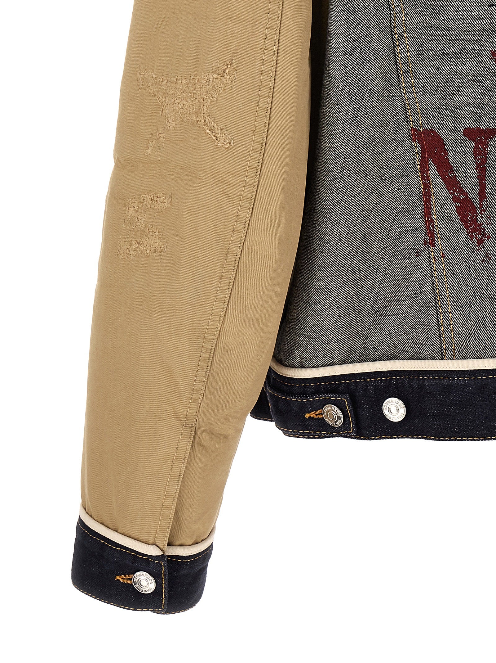 Dsquared2 Men Two-Material Denim Jacket DSQUARED2