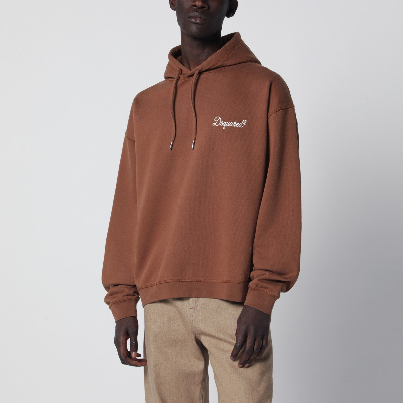 Dsquared2 Brown Relaxed-Fit Sweatshirt With Logo Men DSQUARED2