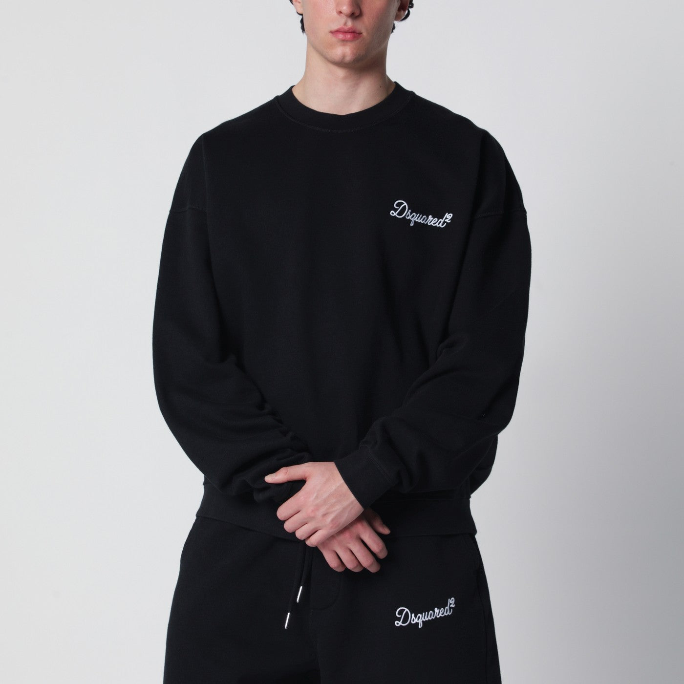 Dsquared2 Black Relaxed-Fit Sweatshirt With Logo Men DSQUARED2