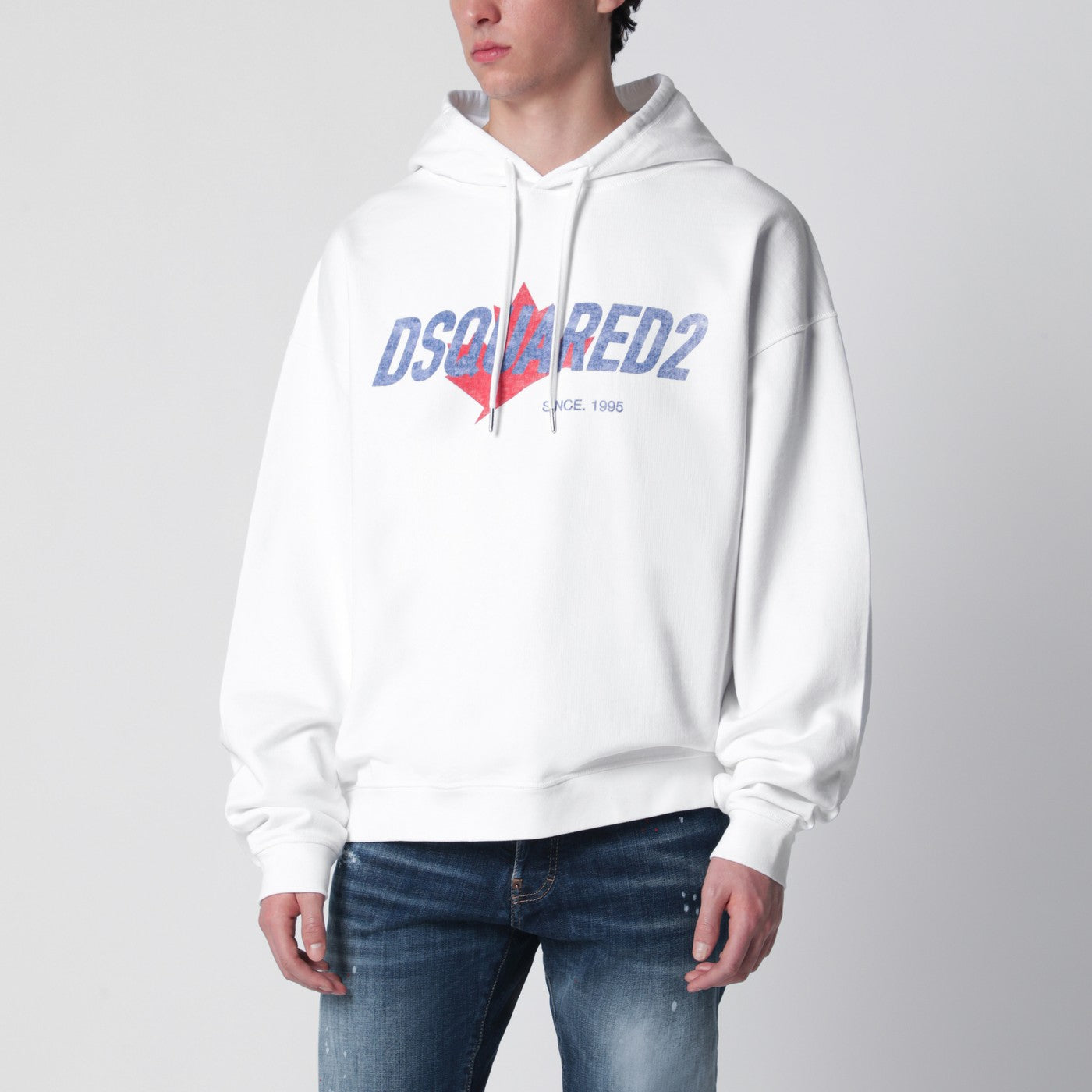 Dsquared2 White Relaxed-Fit Sweatshirt With Logo Print Men DSQUARED2