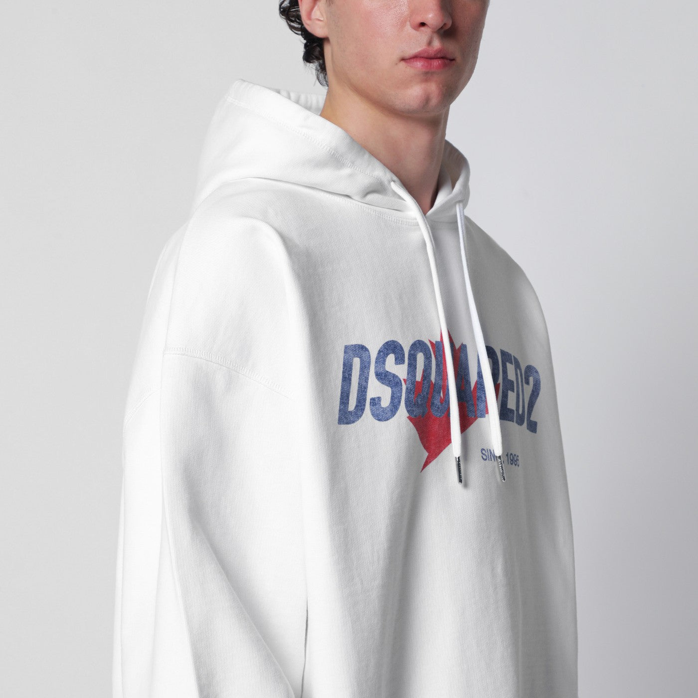 Dsquared2 White Relaxed-Fit Sweatshirt With Logo Print Men DSQUARED2