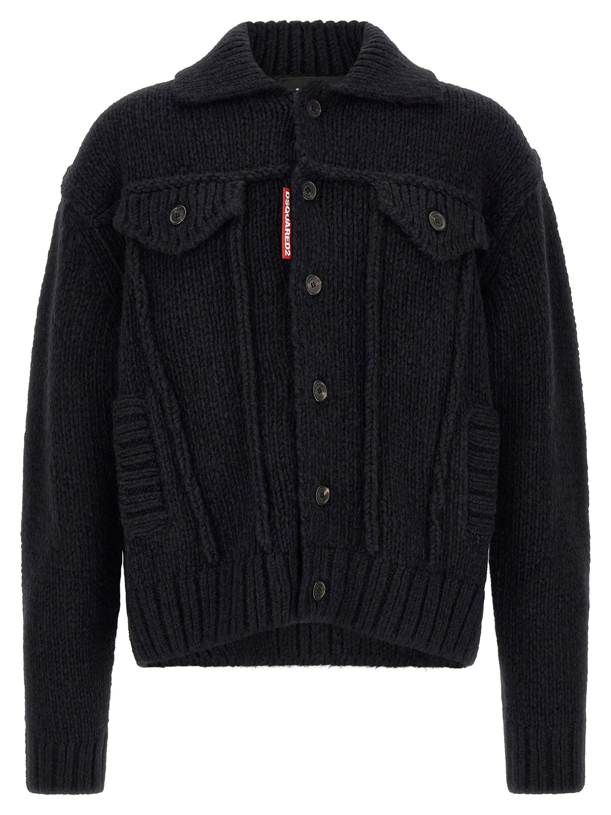 Dsquared2 Men Logo Patch Cardigan DSQUARED2