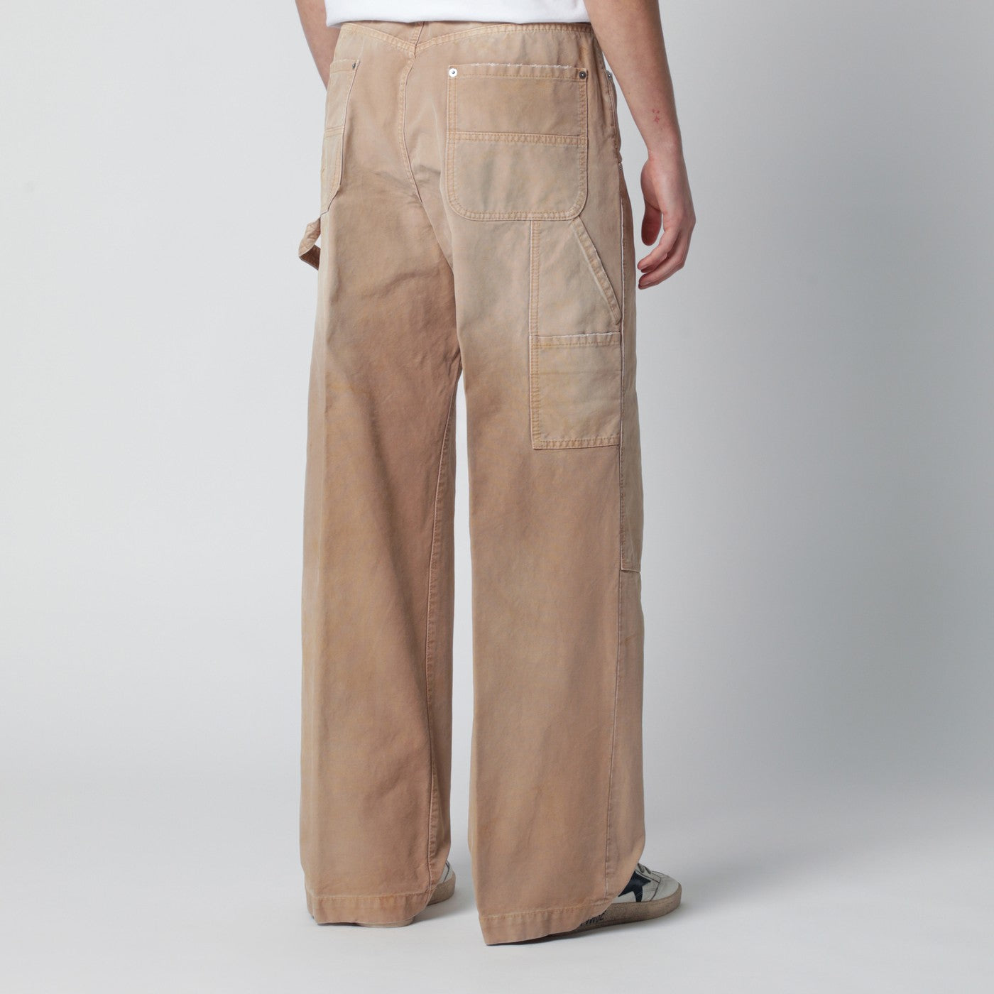 Dsquared2 Vintage-Effect Beige Baggy Carpenter Jeans Men DSQUARED2