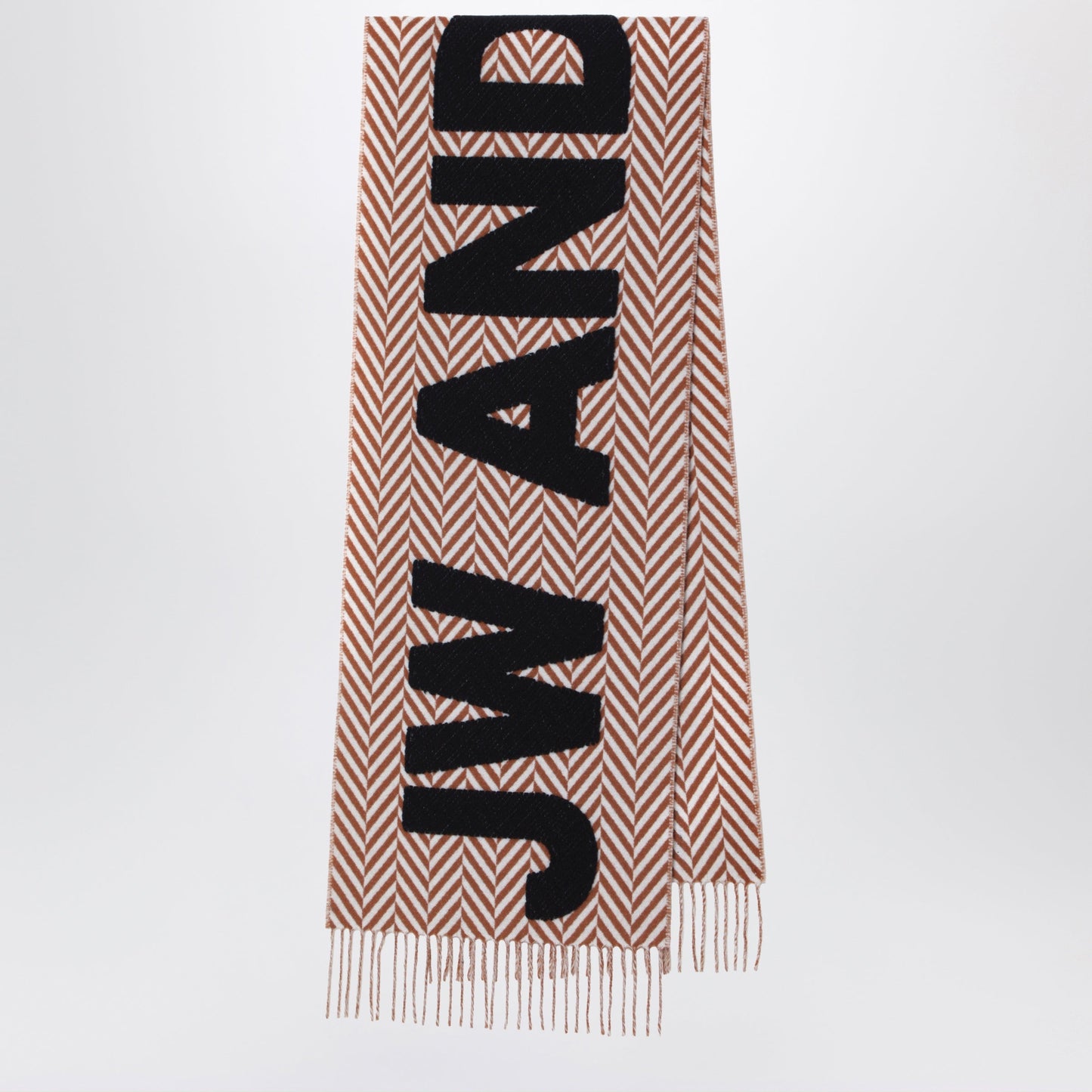 Jw Anderson Chevron Wool-Blend Scarf With Maxi Logo Women J.W. ANDERSON