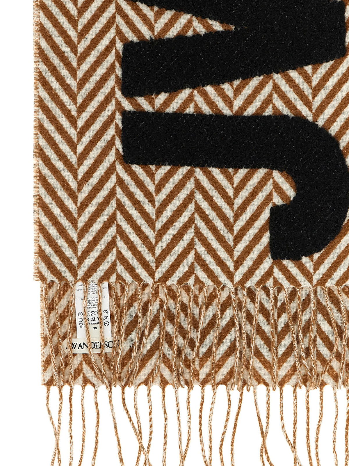 J.W.Anderson Men 'Herringbone Logo' Scarf J.W. ANDERSON