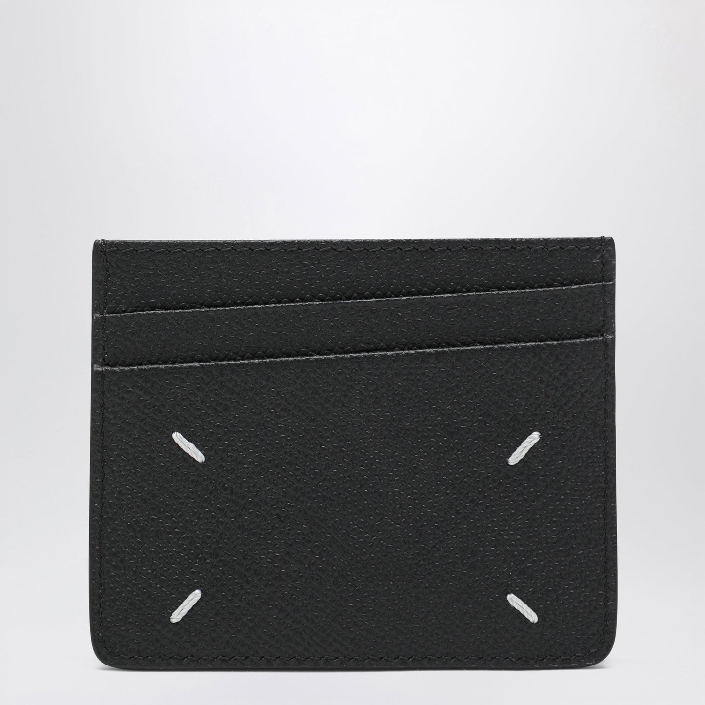 Maison Margiela Four Stitches Card Holder In Black Calf Leather Men MAISON MARGIELA