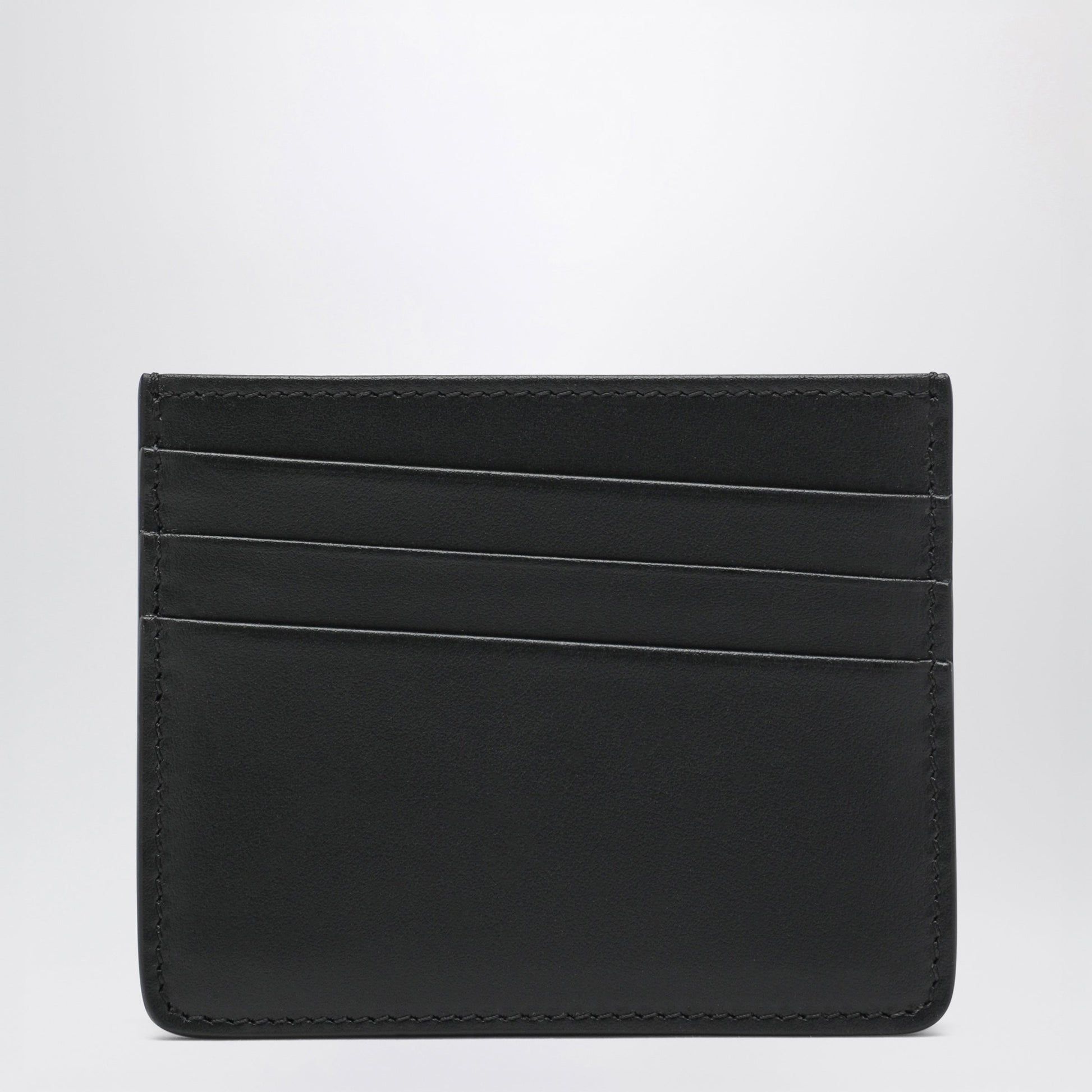 Maison Margiela Four Stitches Card Holder In Black Calf Leather Men MAISON MARGIELA