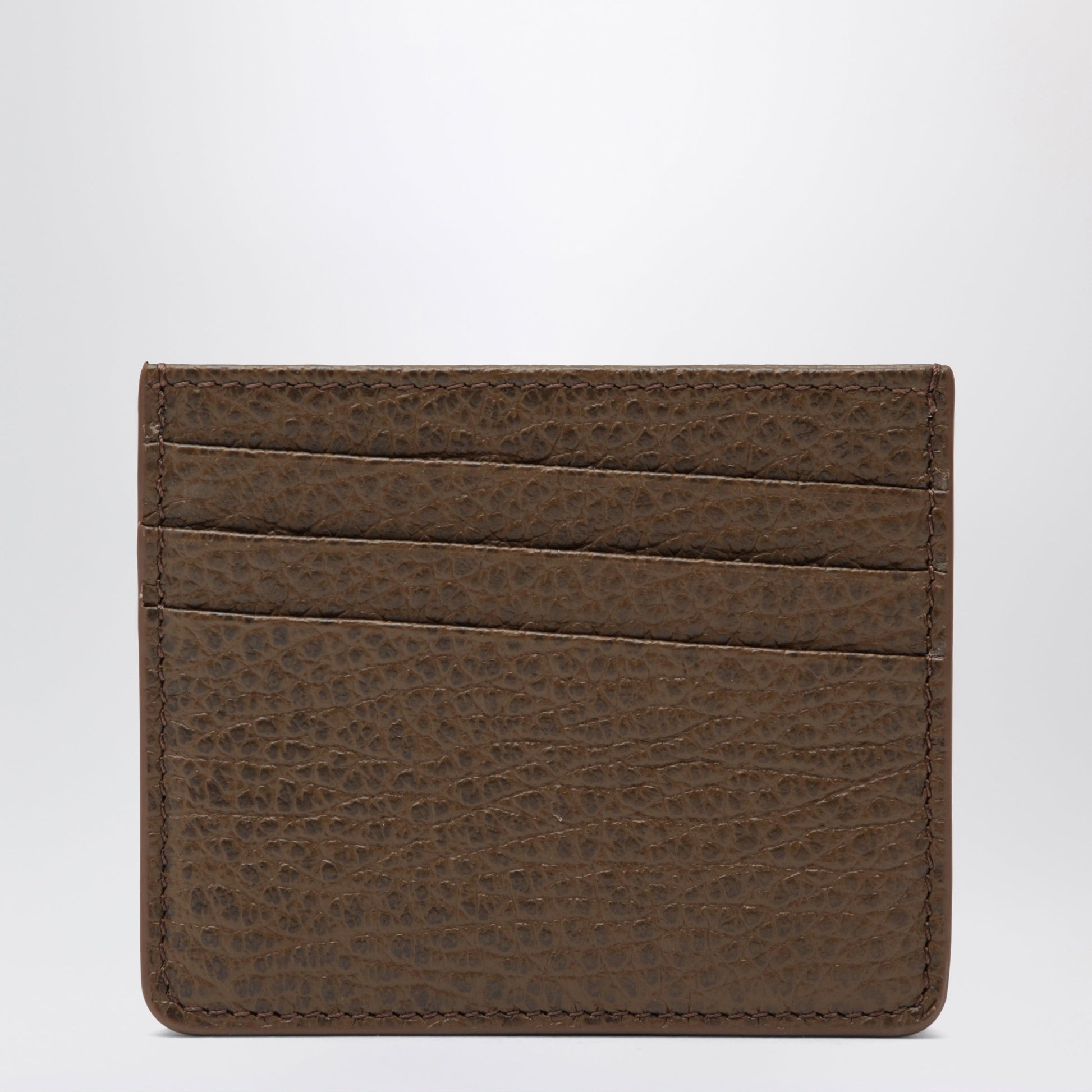 Maison Margiela Brown Four Stitches Calfskin Card Holder Men MAISON MARGIELA