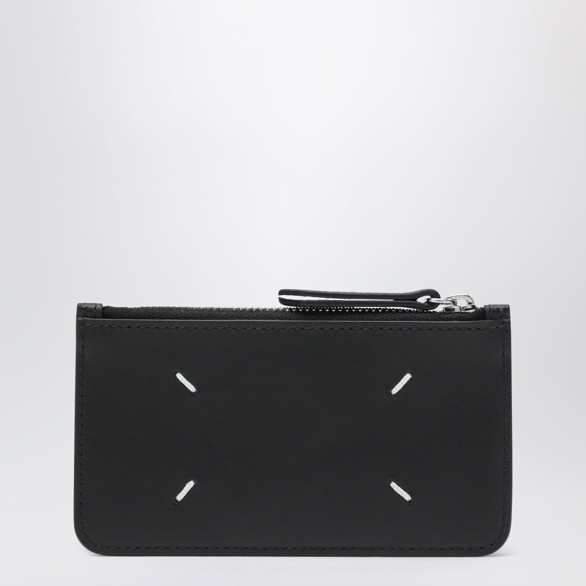 Maison Margiela Black Four Stitches Zippered Card Holder Men MAISON MARGIELA