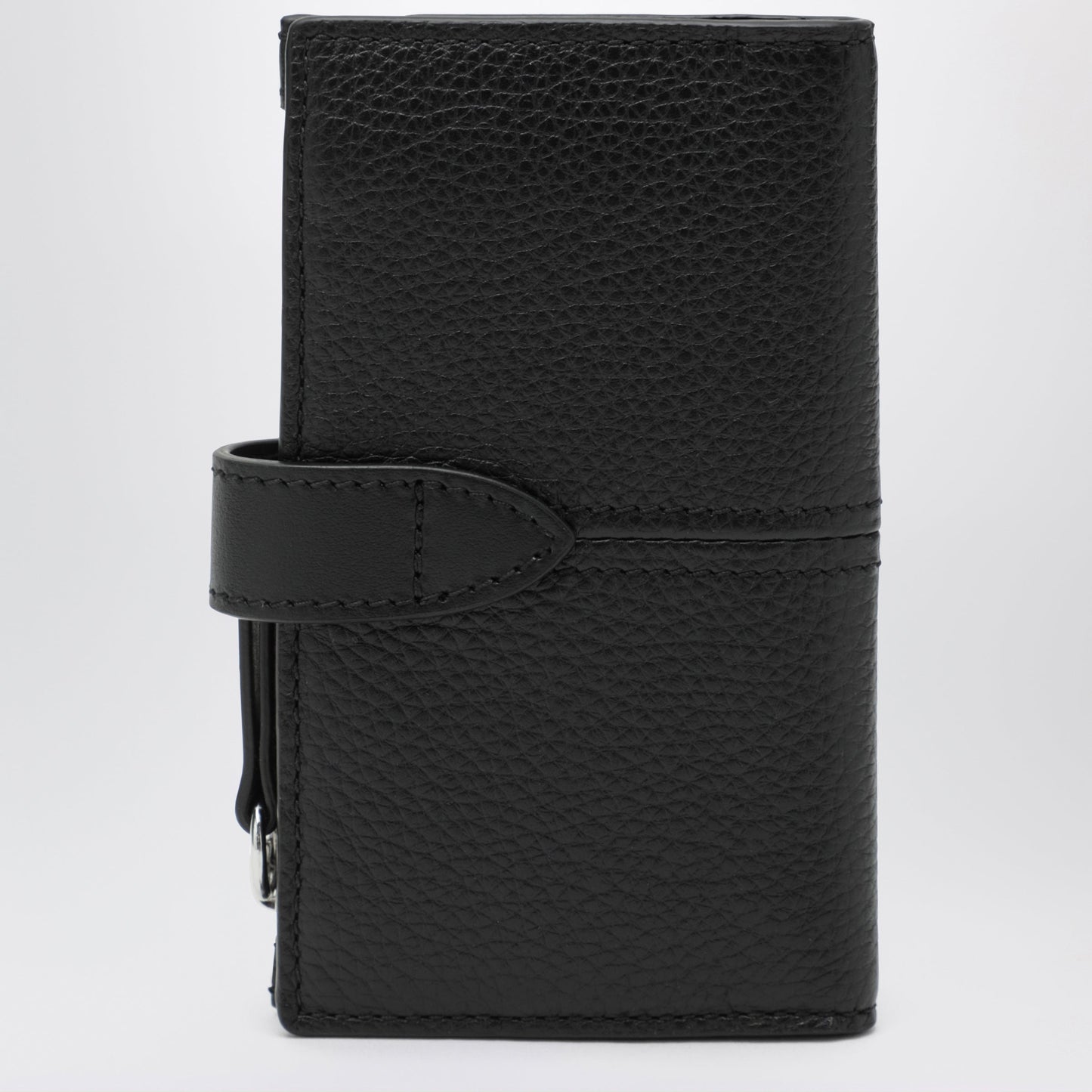 Maison Margiela Black Leather Zip Card Holder With Coin Purse Men MAISON MARGIELA