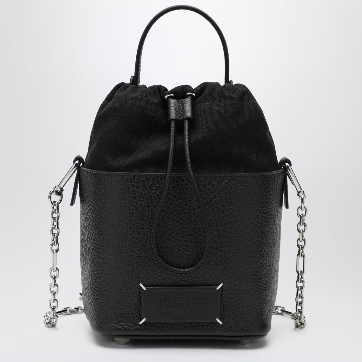 Maison Margiela 5Ac Small Black Leather Bucket Bag Women MAISON MARGIELA