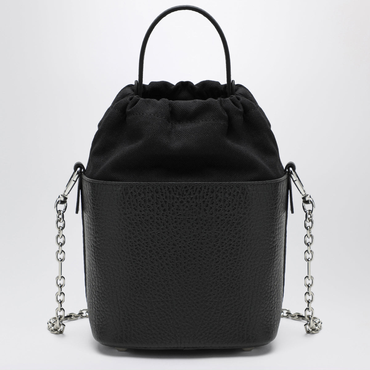 Maison Margiela 5Ac Small Black Leather Bucket Bag Women MAISON MARGIELA