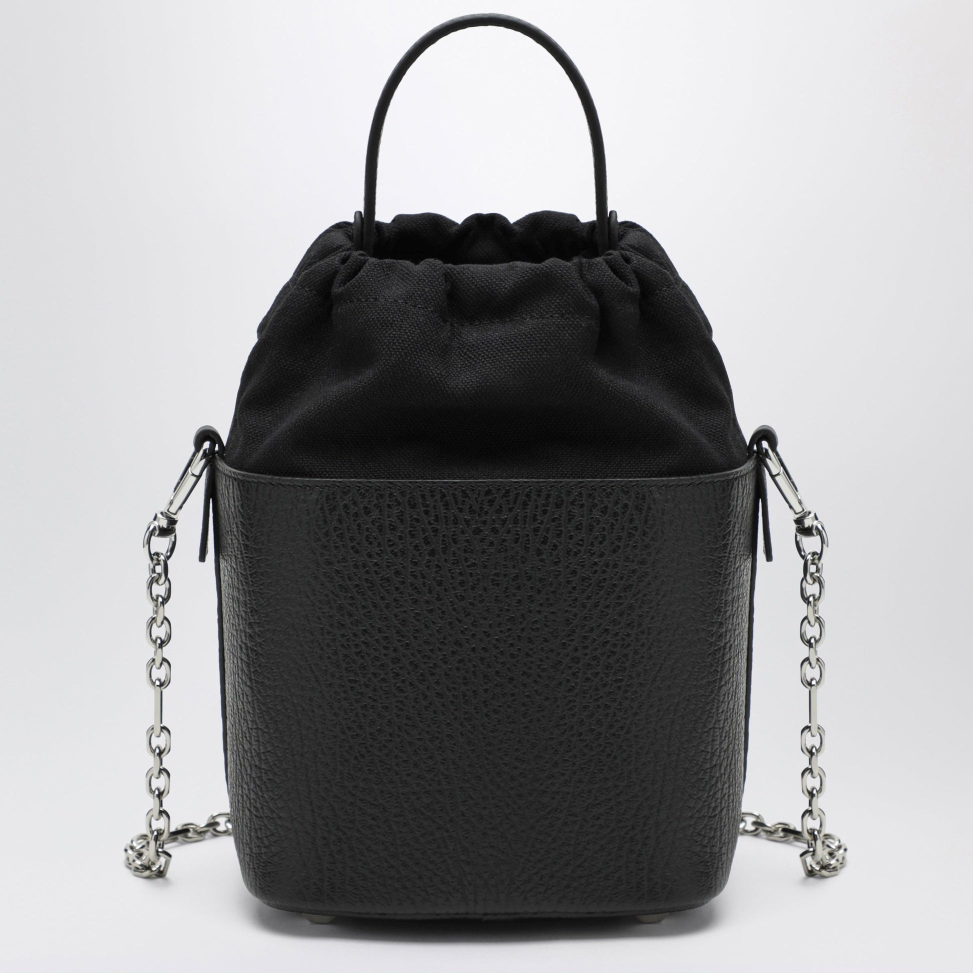 Maison Margiela 5Ac Small Black Leather Bucket Bag Women MAISON MARGIELA