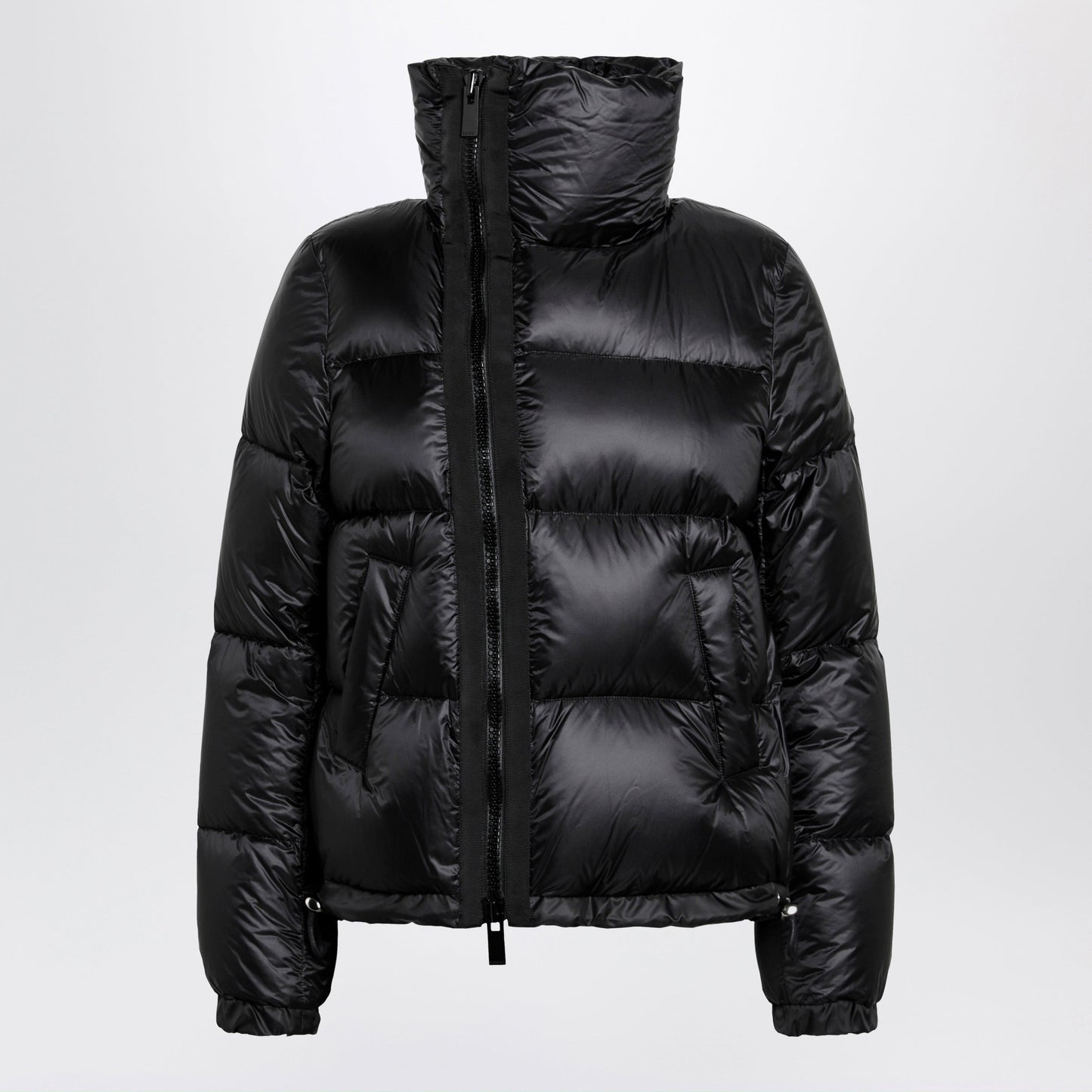 Sacai Black Down Jacket With Asymmetrical Zip Women SACAI