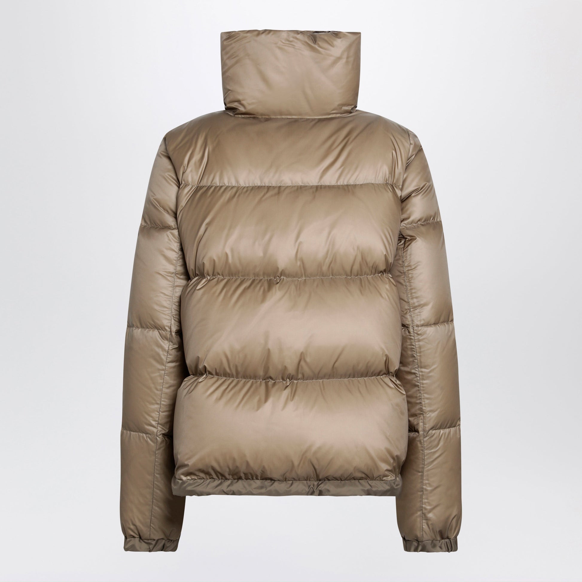 Sacai Beige Down Jacket With Asymmetrical Zip Women SACAI