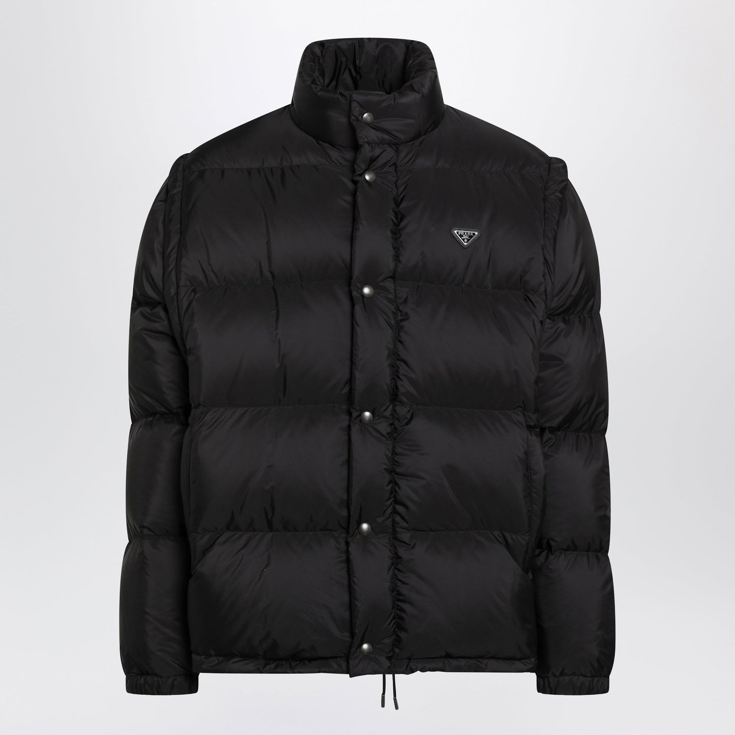 Prada Black Convertible Re-Nylon Down Jacket Men PRADA