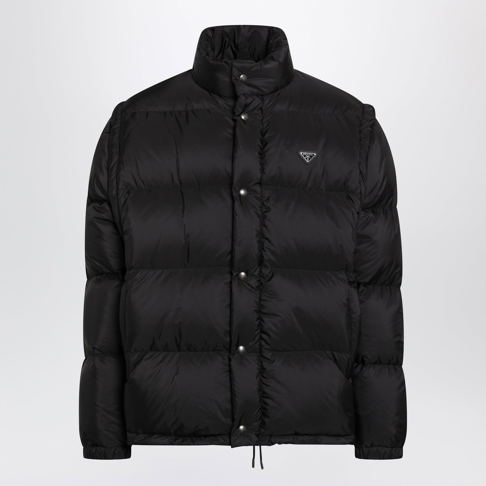 Prada Black Convertible Re-Nylon Down Jacket Men PRADA
