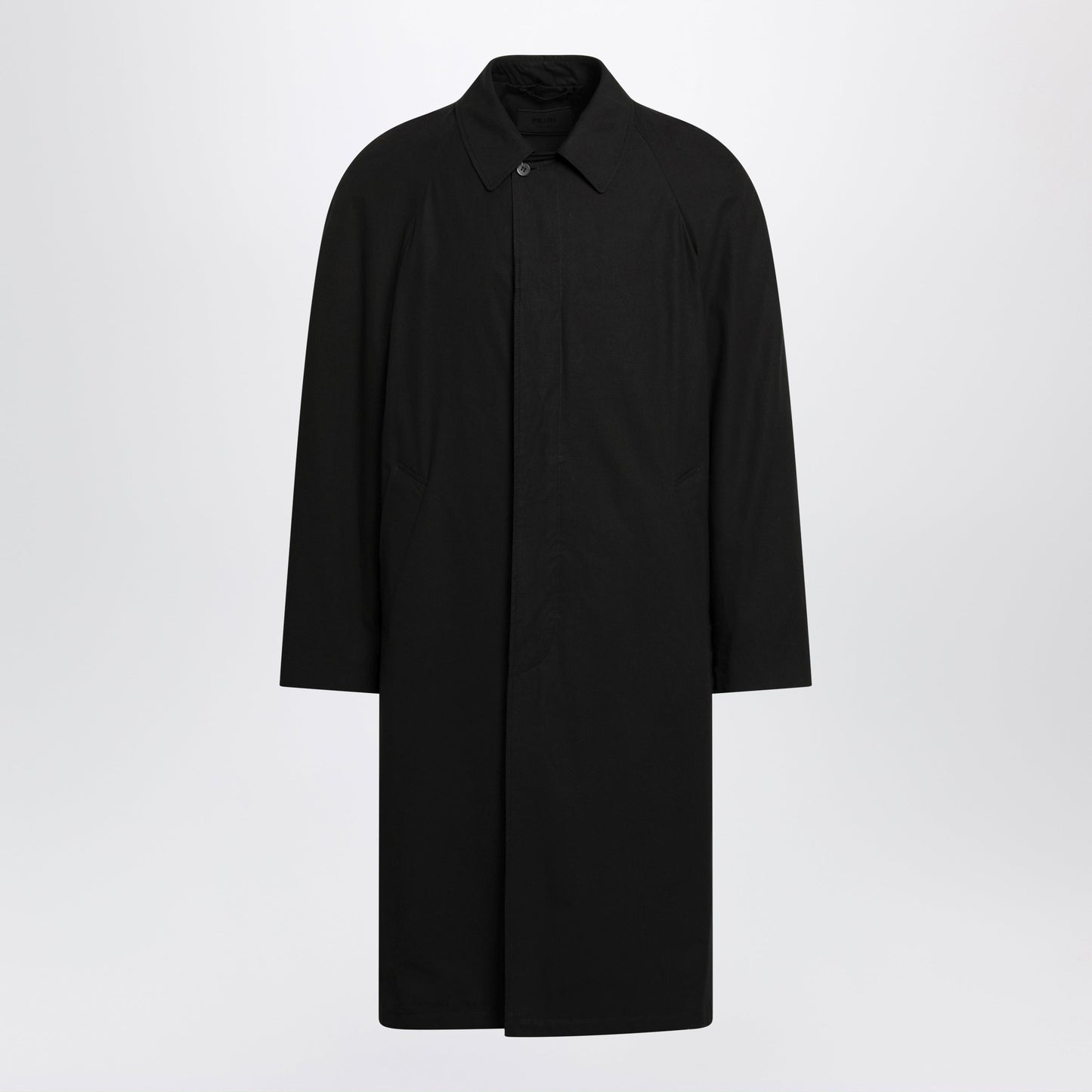 Prada Black Cotton Overcoat Men PRADA
