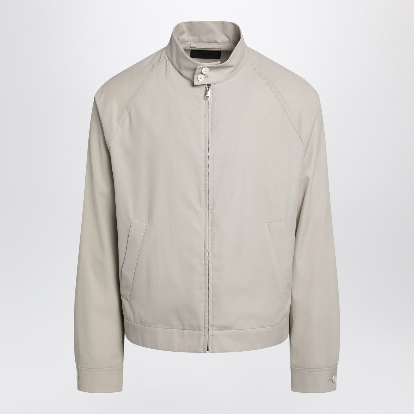 Prada Sand-Colored Cotton Zip-Up Jacket Men PRADA