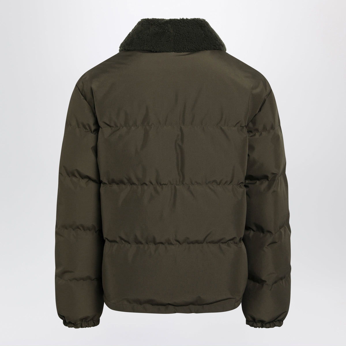 Prada Forest Green Medium Down Jacket In Technical Fabric Men PRADA