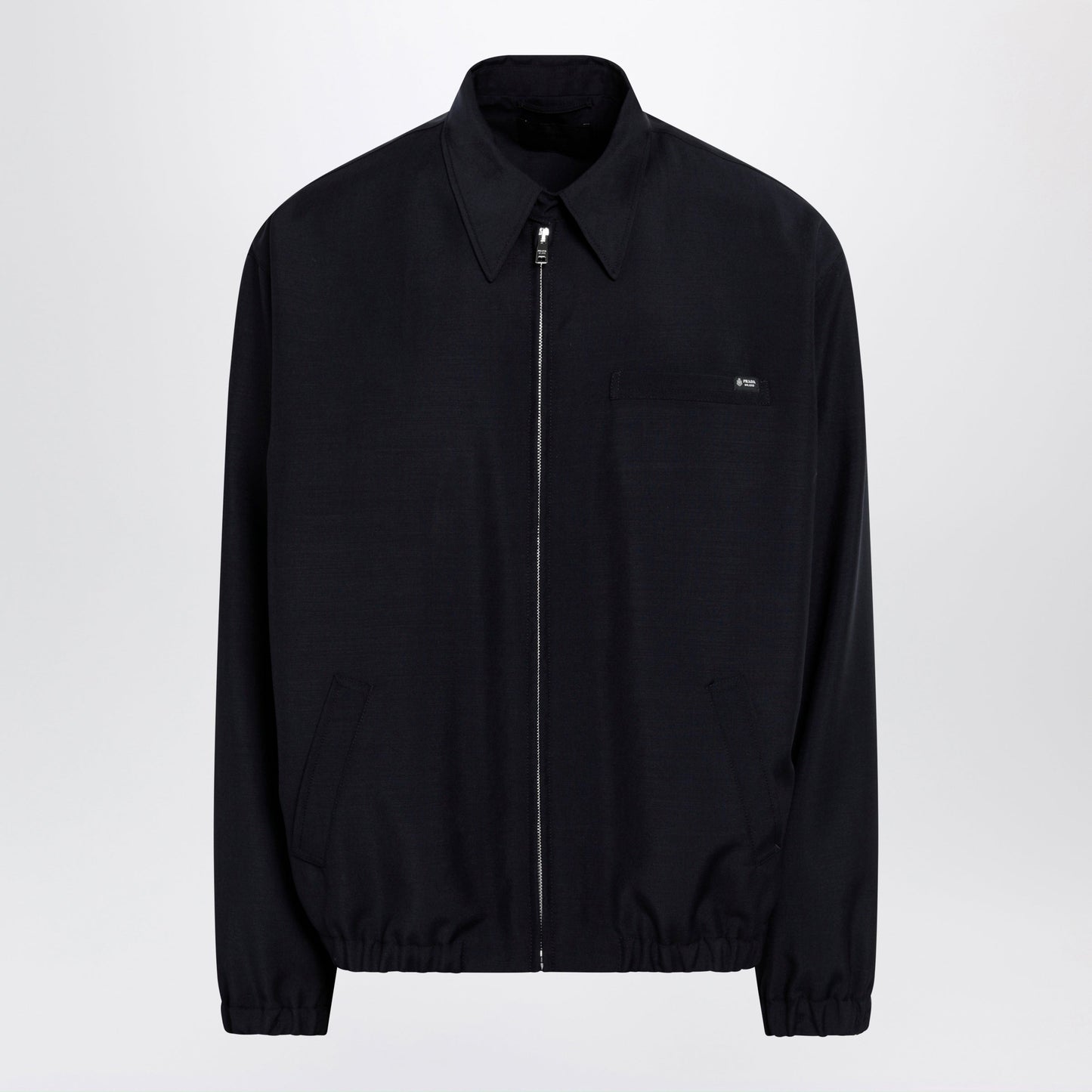Prada Blue Blouson In Wool And Mohair Blend Men PRADA