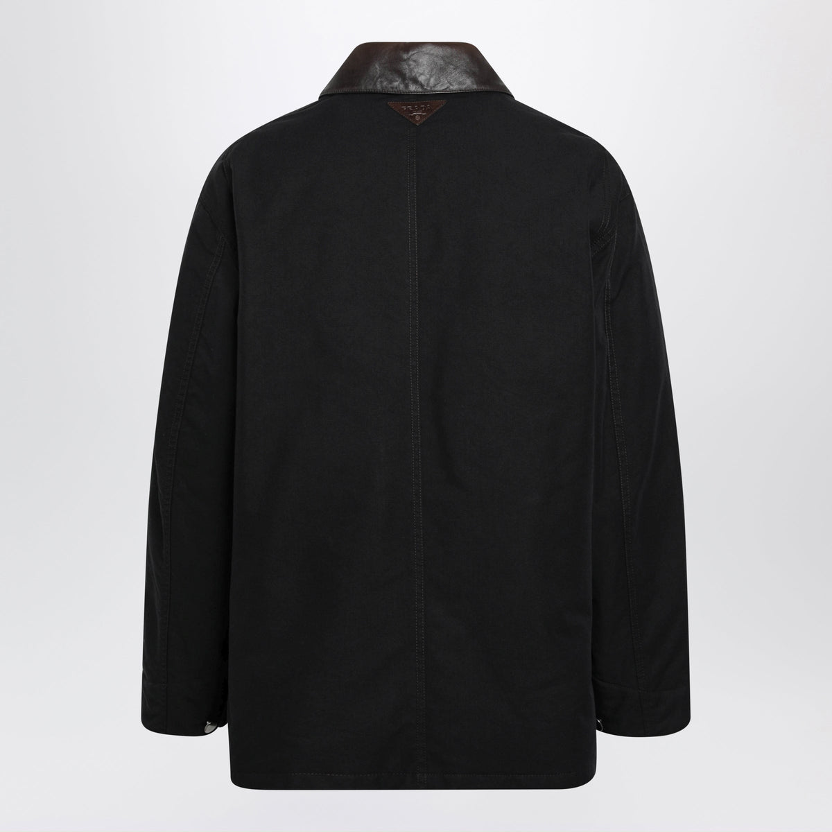 Prada Black Medium Down Jacket In Technical Cotton Men PRADA