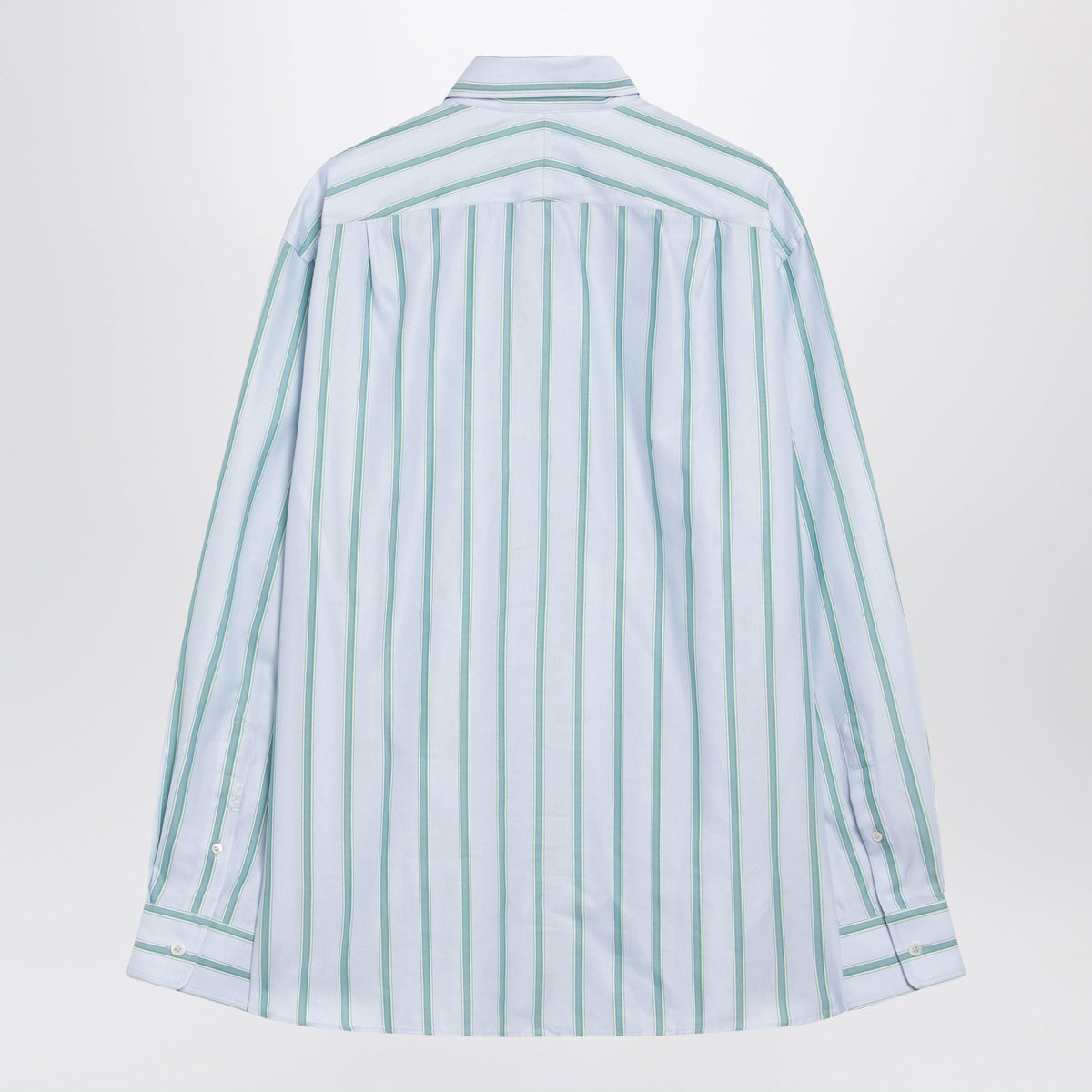 Jw Anderson Light Blue Striped Cotton Shirt Men J.W. ANDERSON